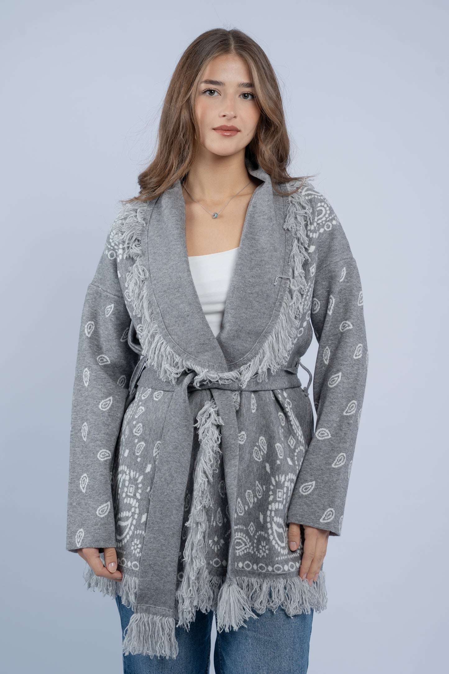 Western silhouette cardigan