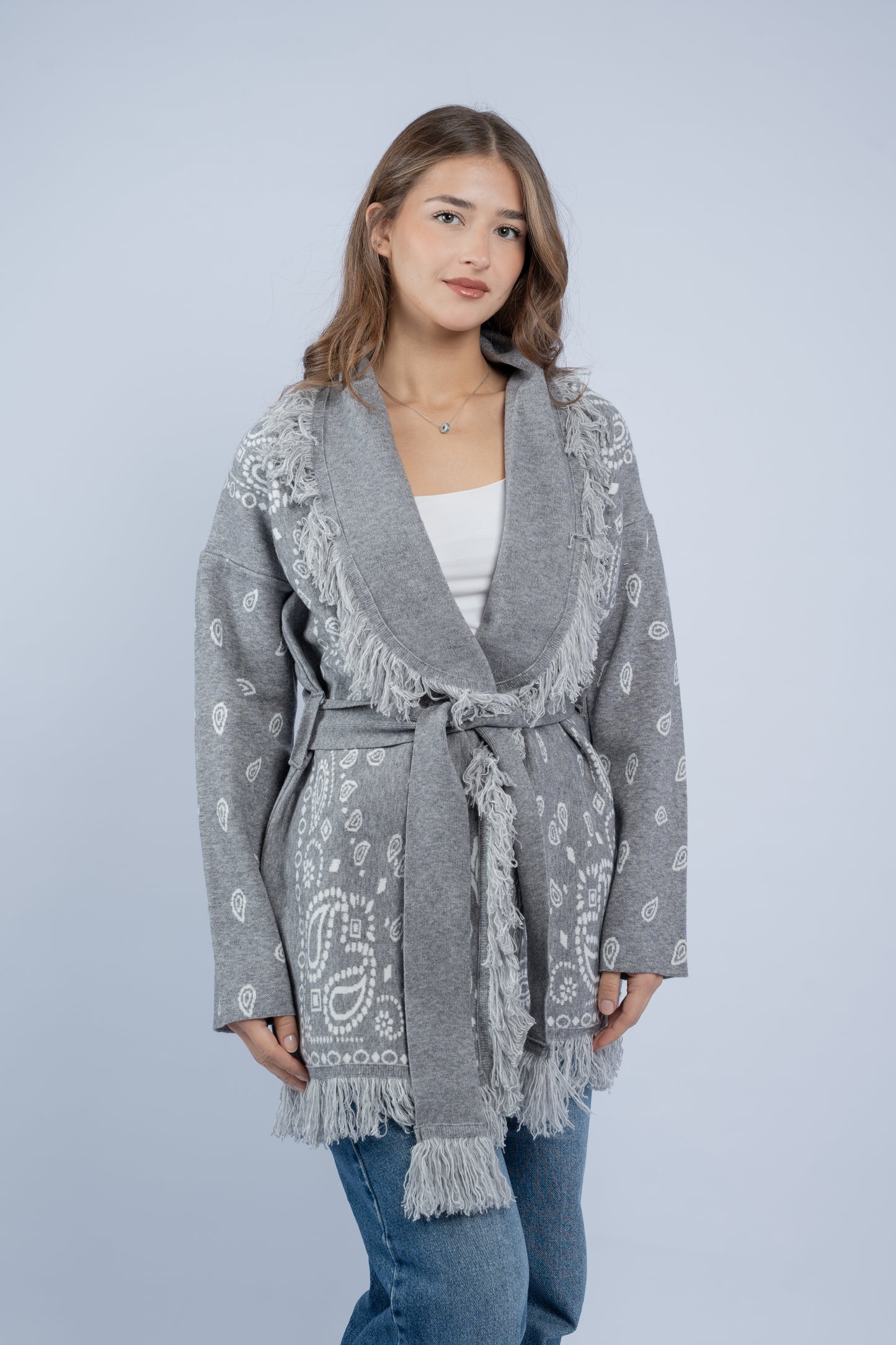 Western silhouette cardigan