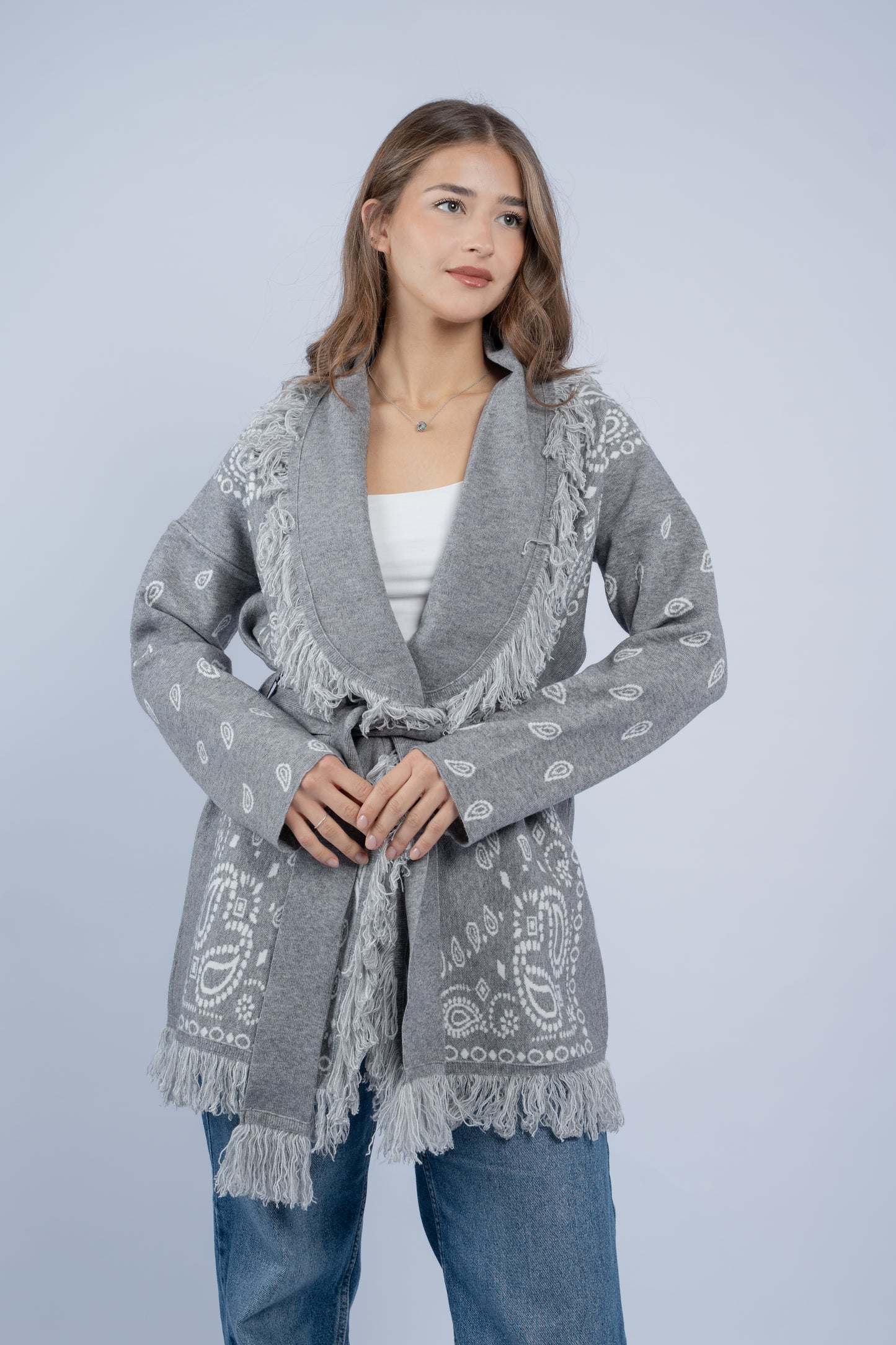 Western silhouette cardigan