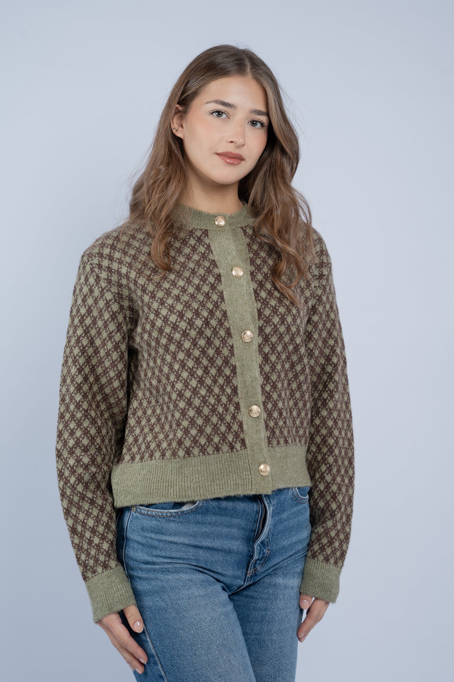 Vintage olive cardigan