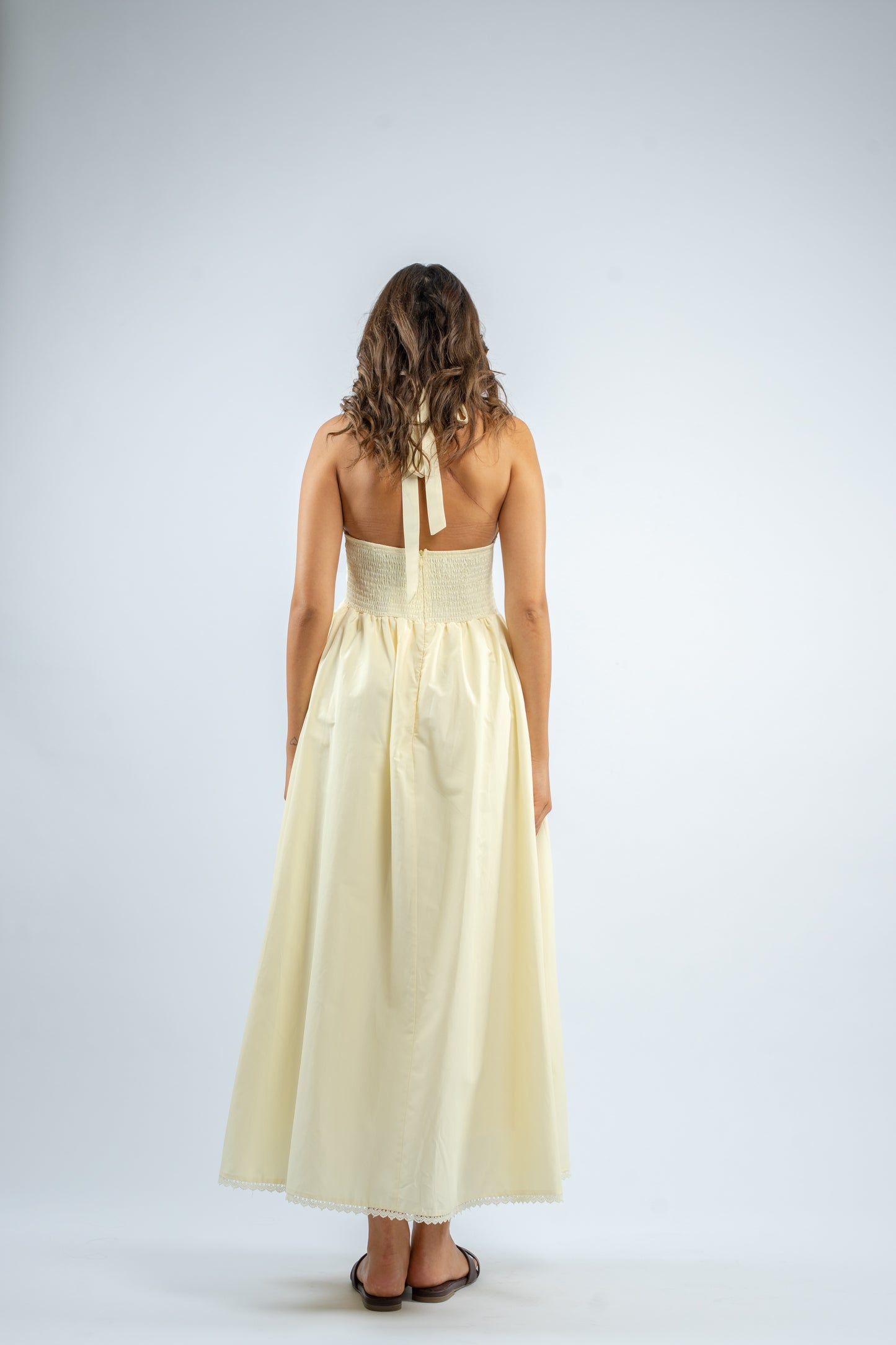 Halter button dress