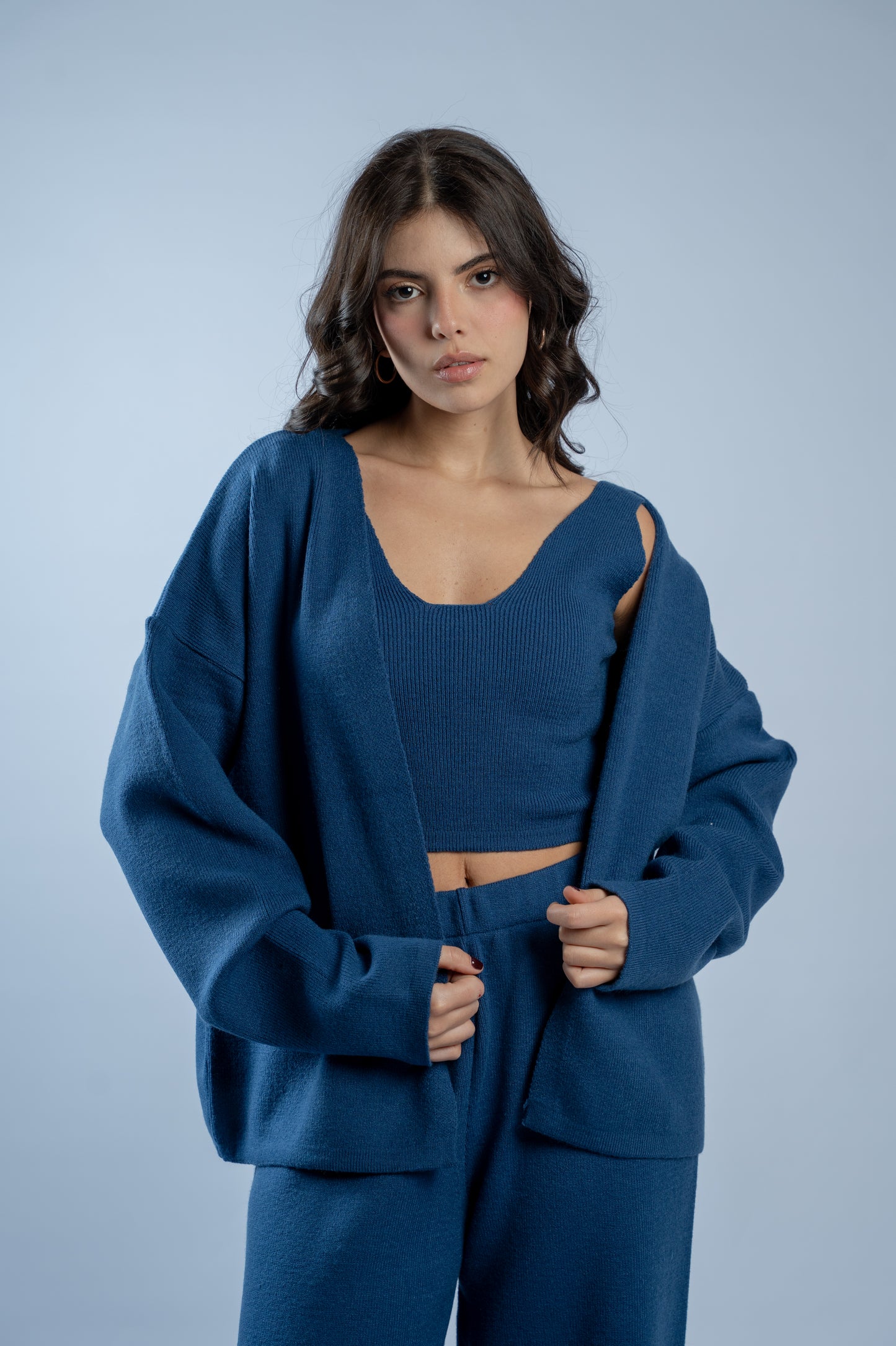 Soft layers knit set