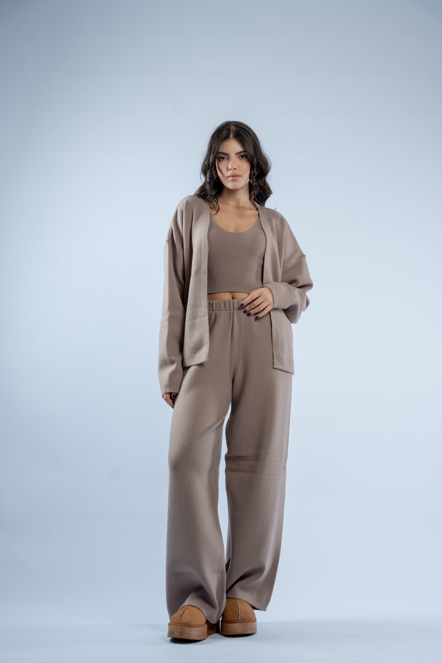 Soft layers knit set