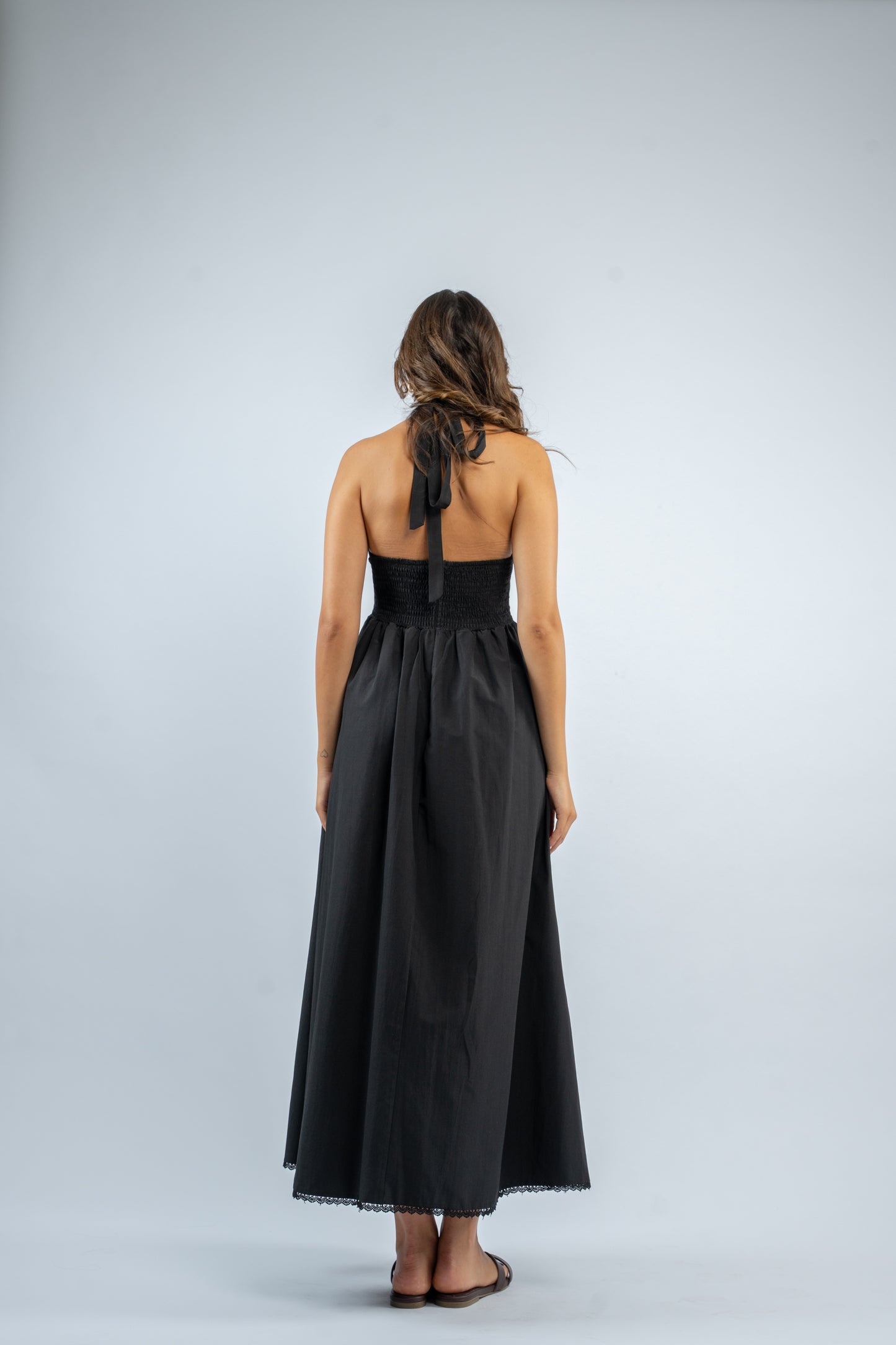 Halter button dress