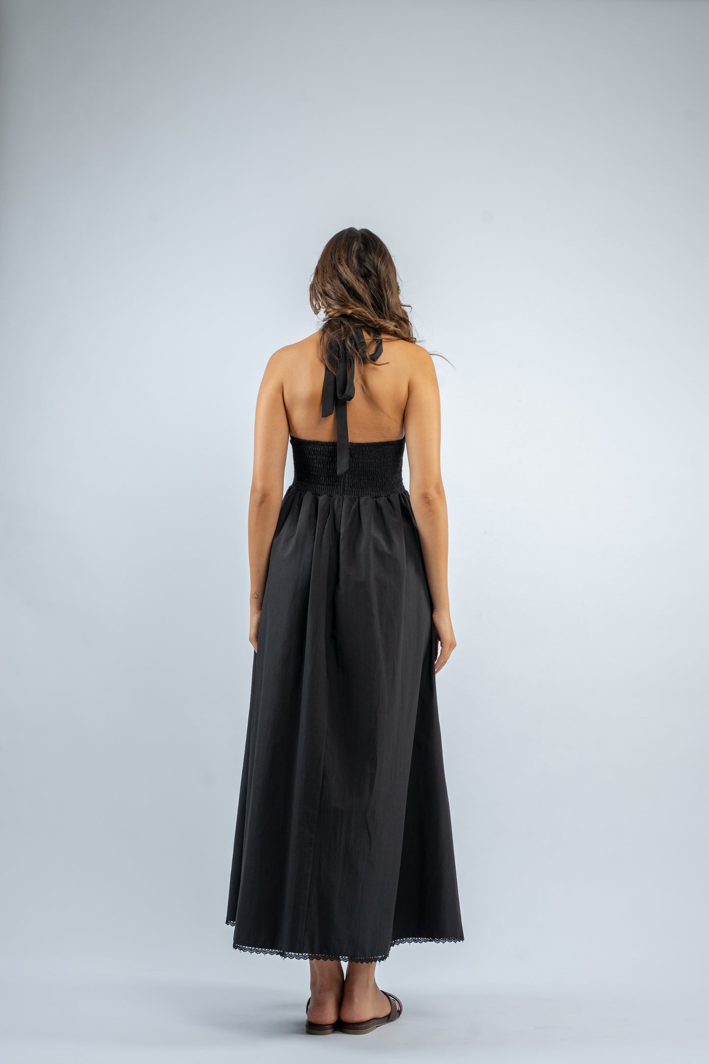 Halter button dress