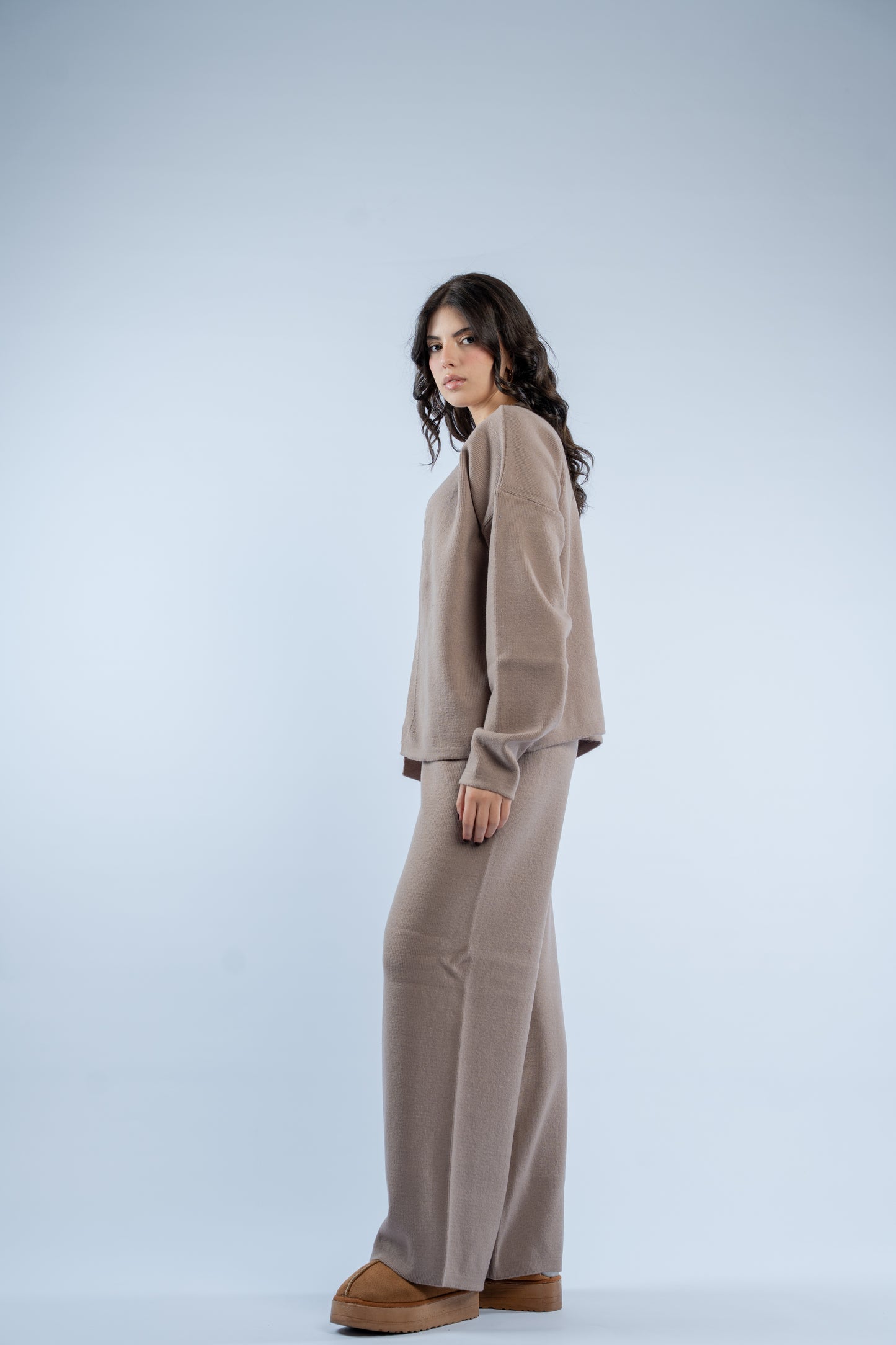 Soft layers knit set