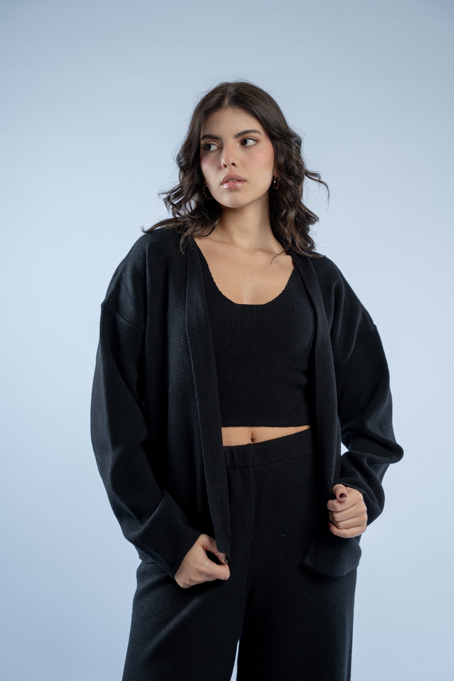 Soft layers knit set