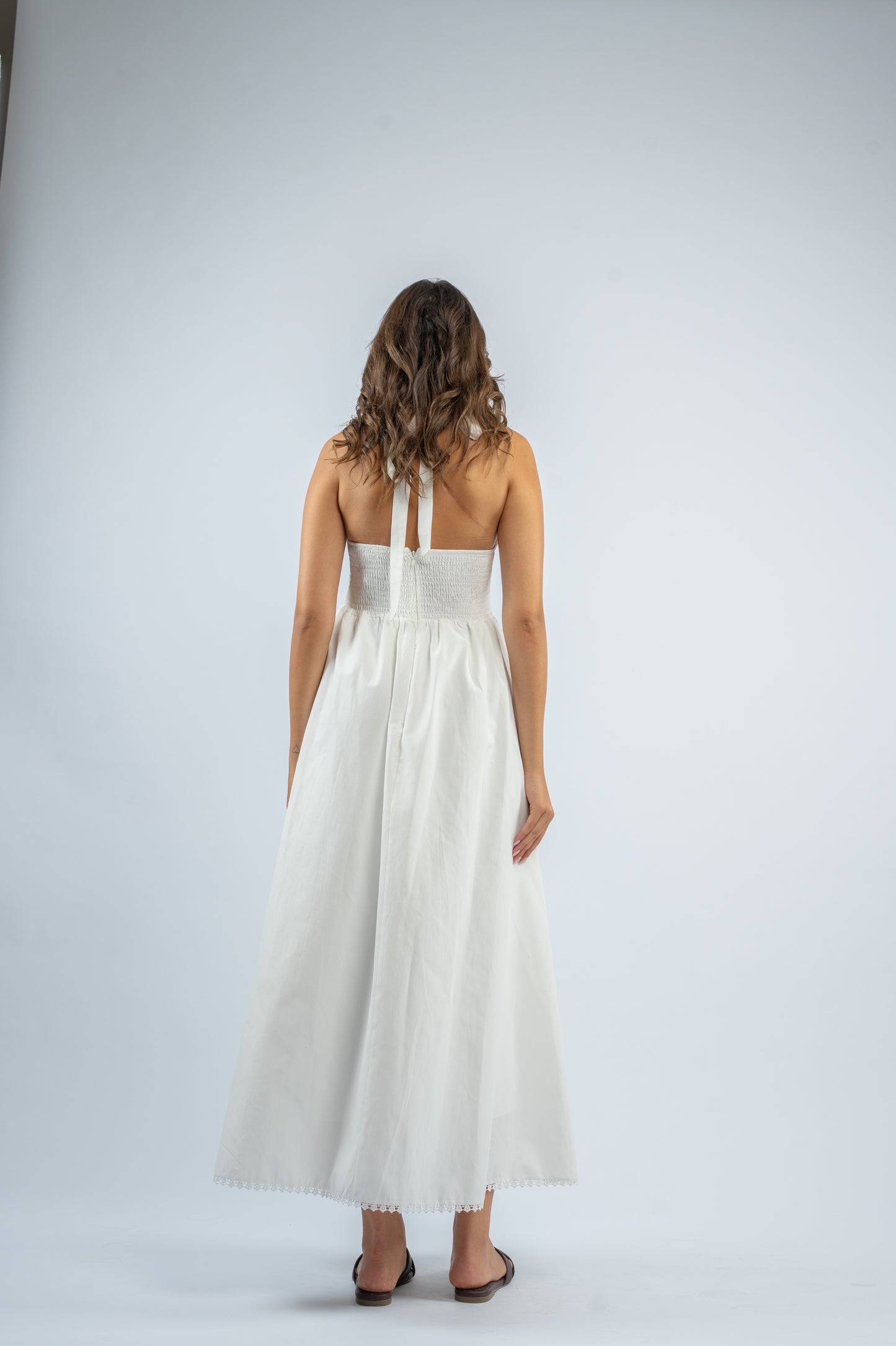 Halter button dress