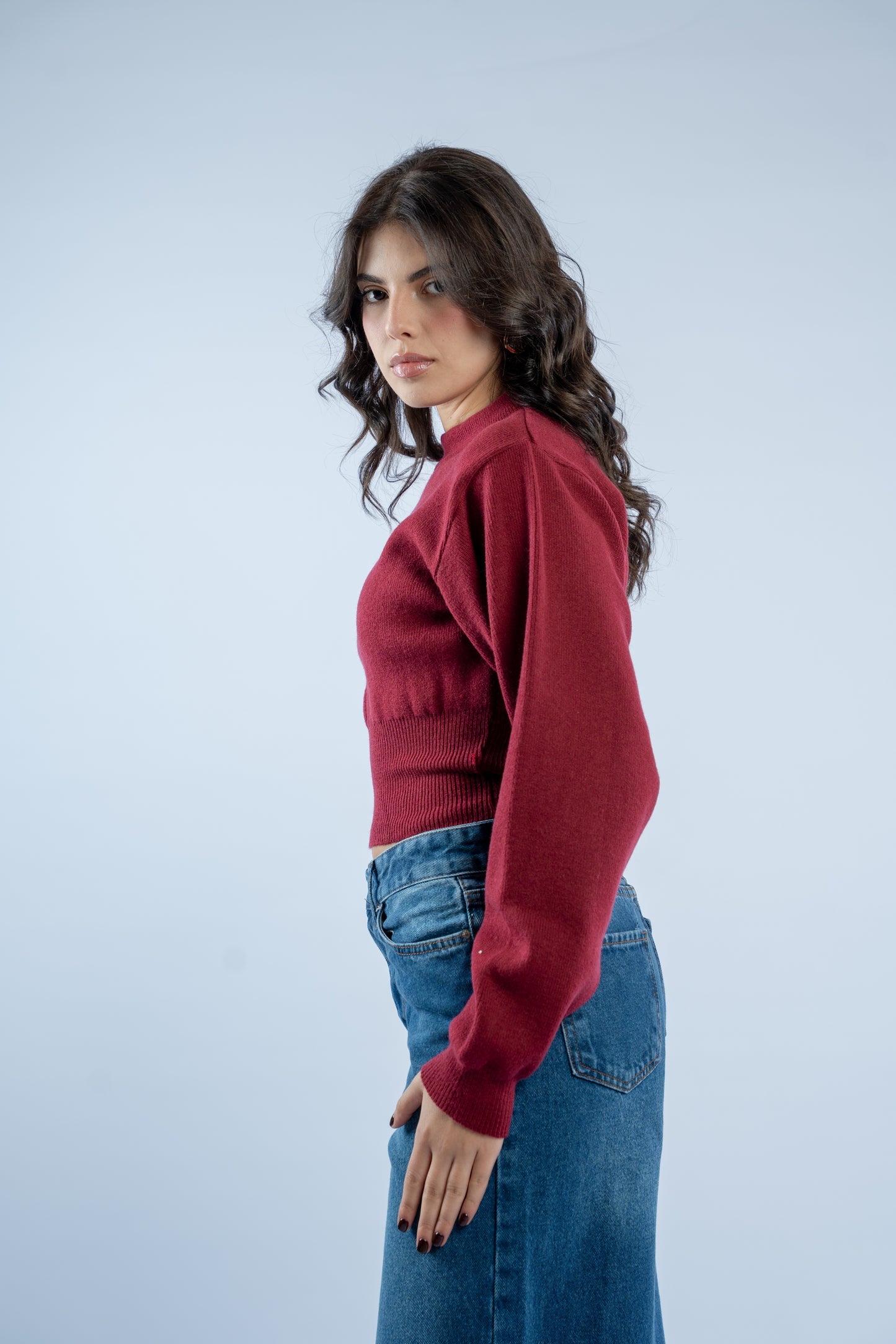 Contour knit top