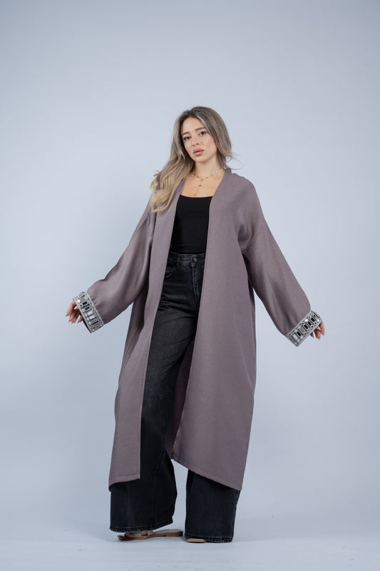Silver Edge Abaya