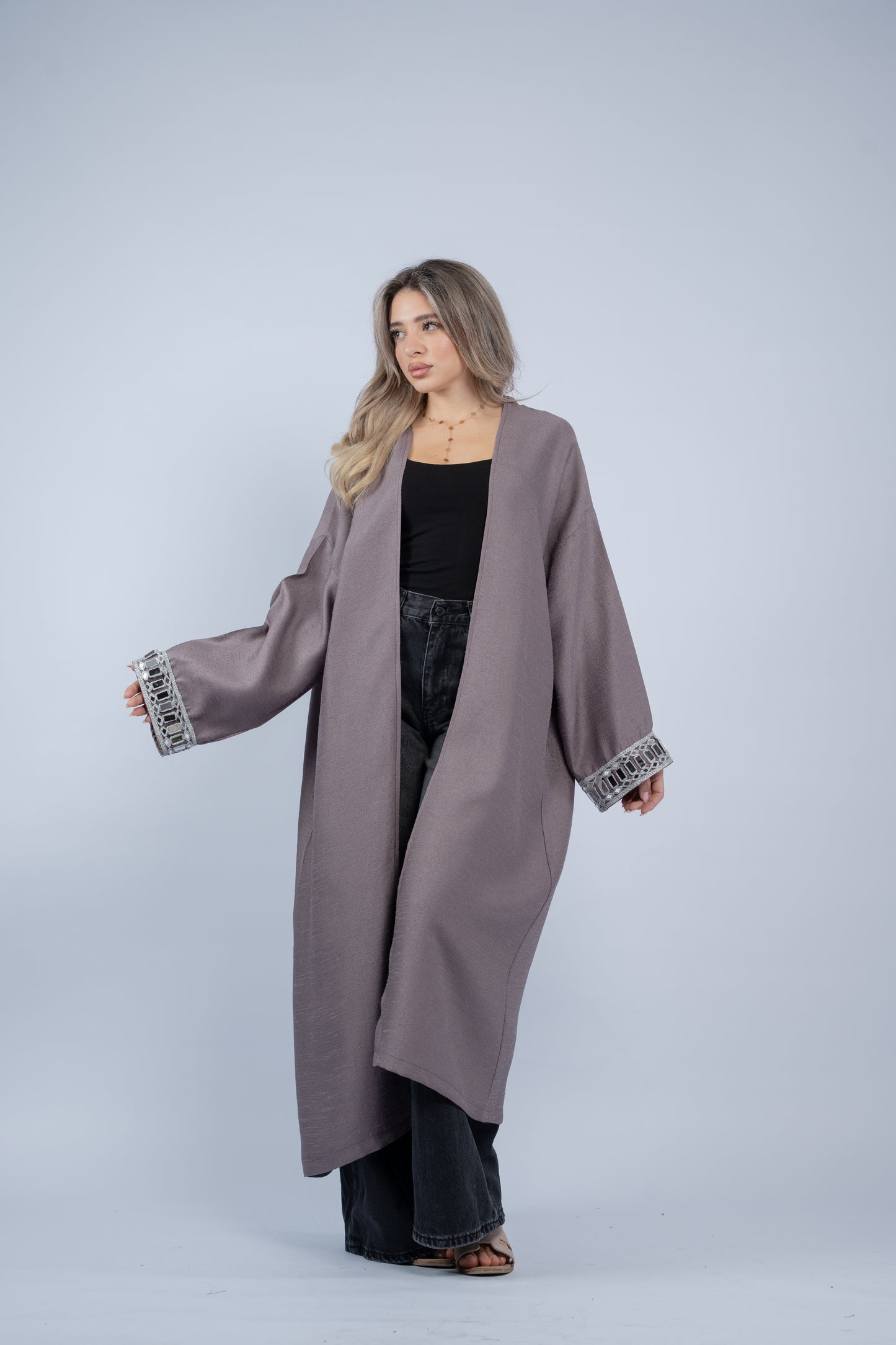Silver Edge Abaya