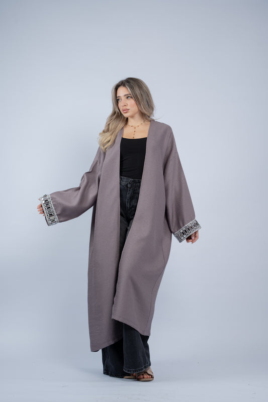 Silver Edge Abaya