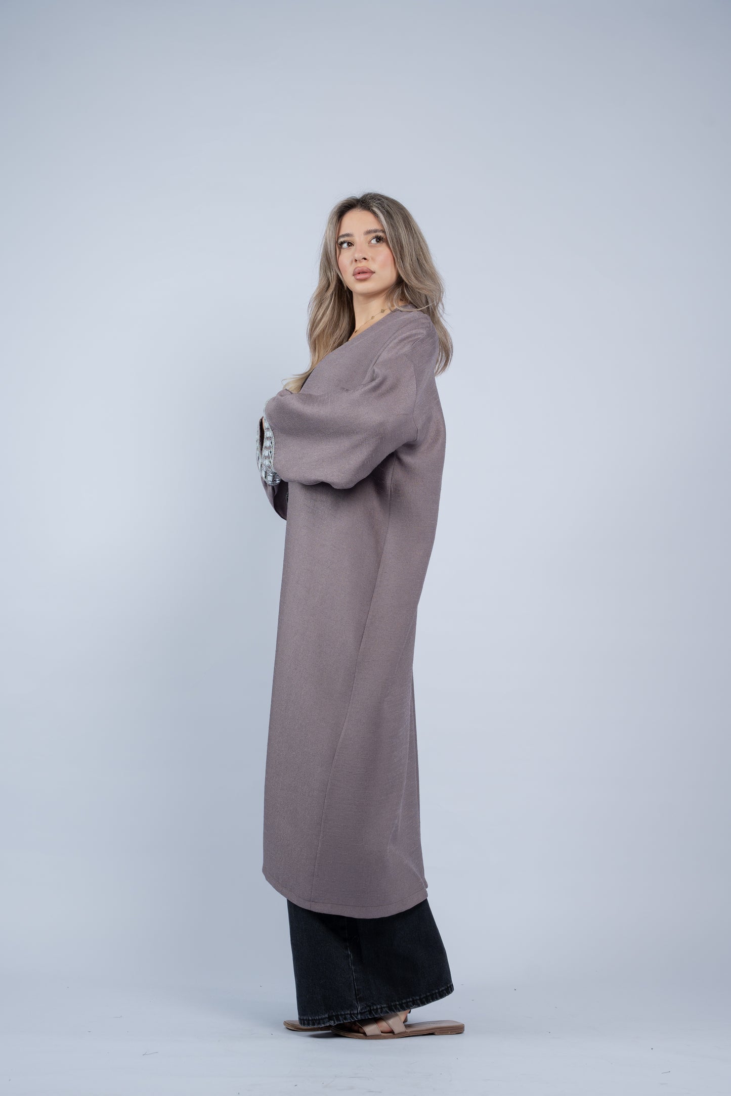 Silver Edge Abaya