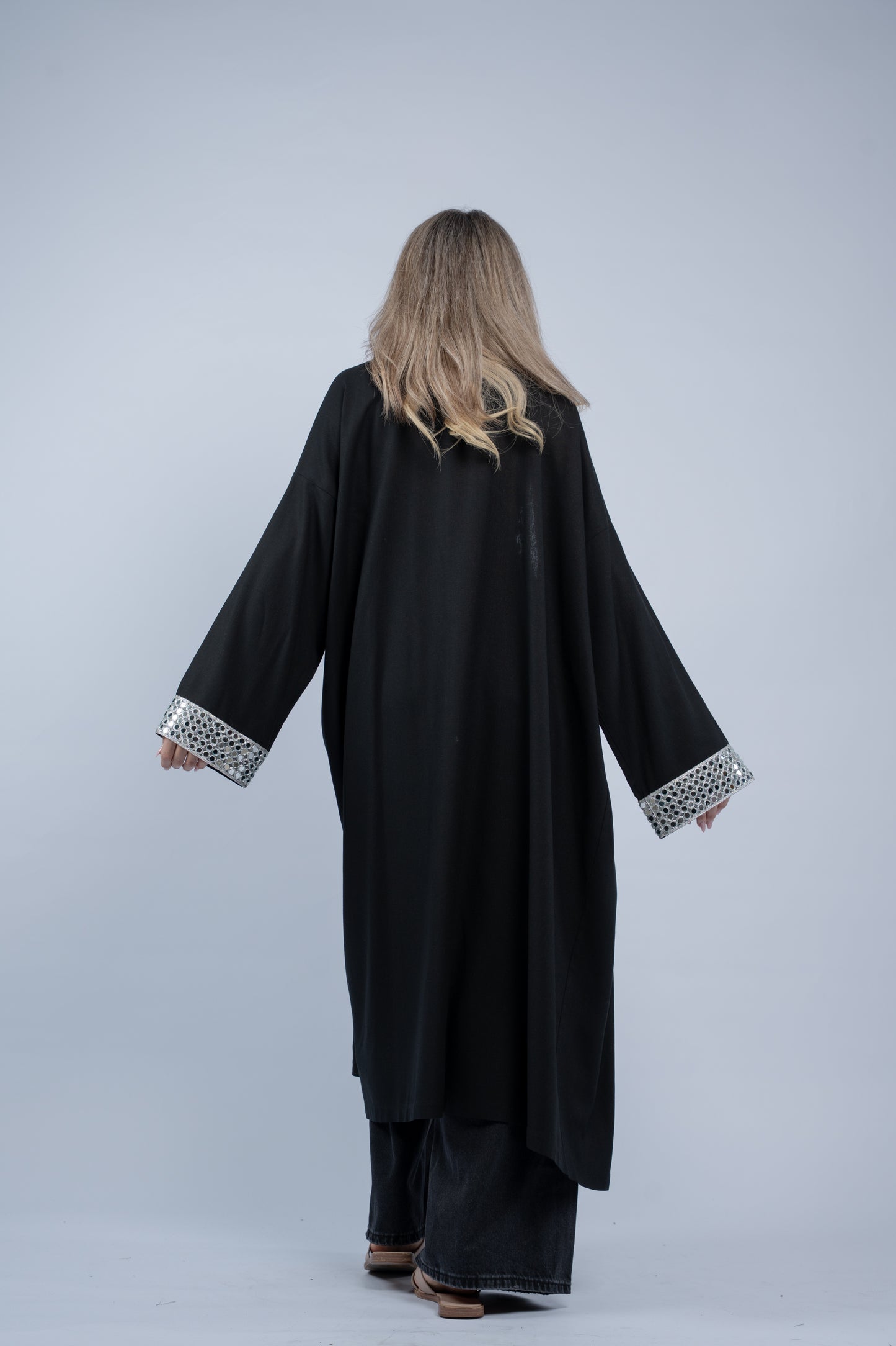 Silver Cuff Abaya