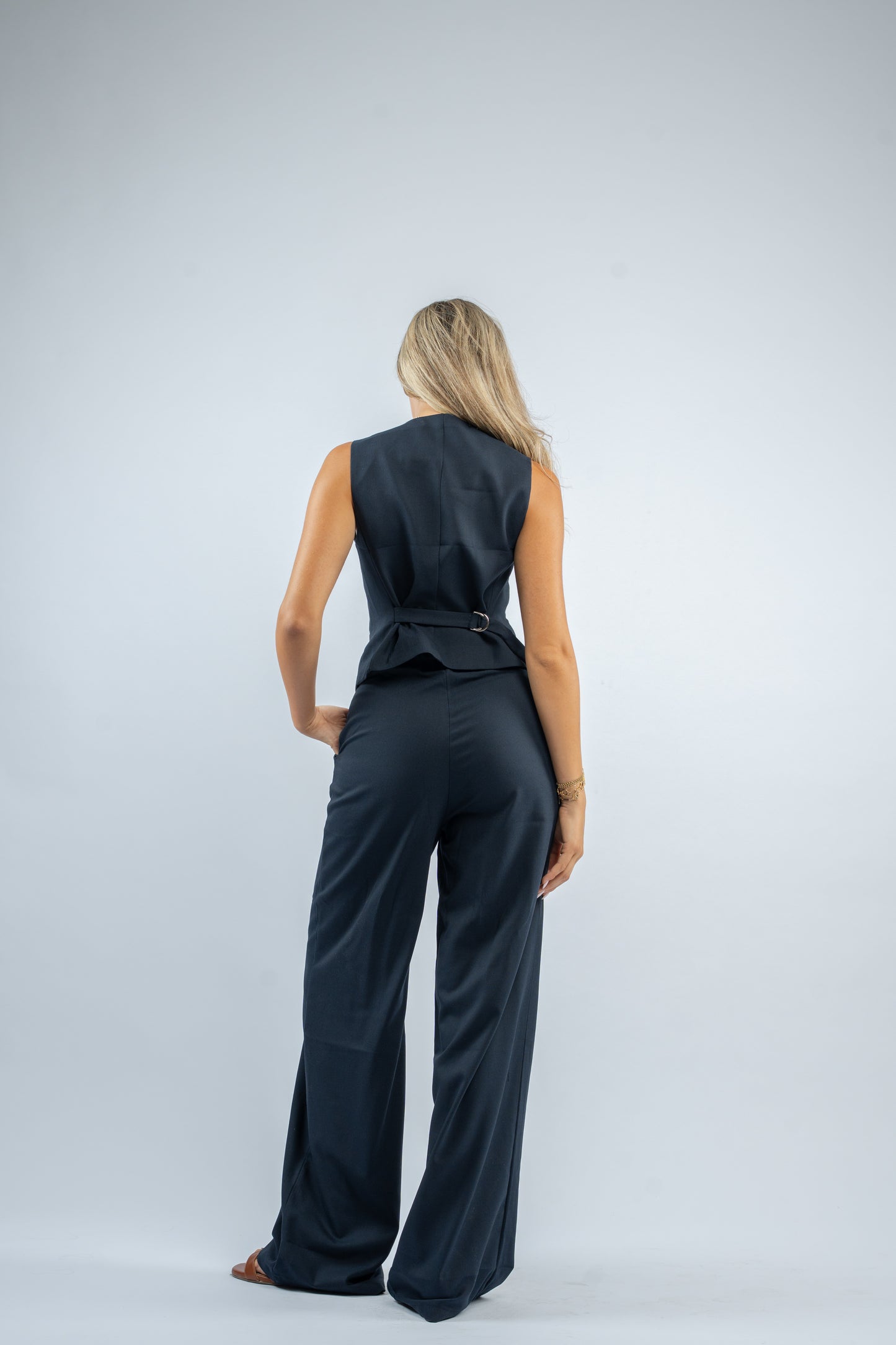 Belted co-ord vest set