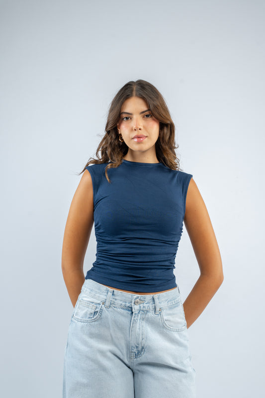 Side ruched top