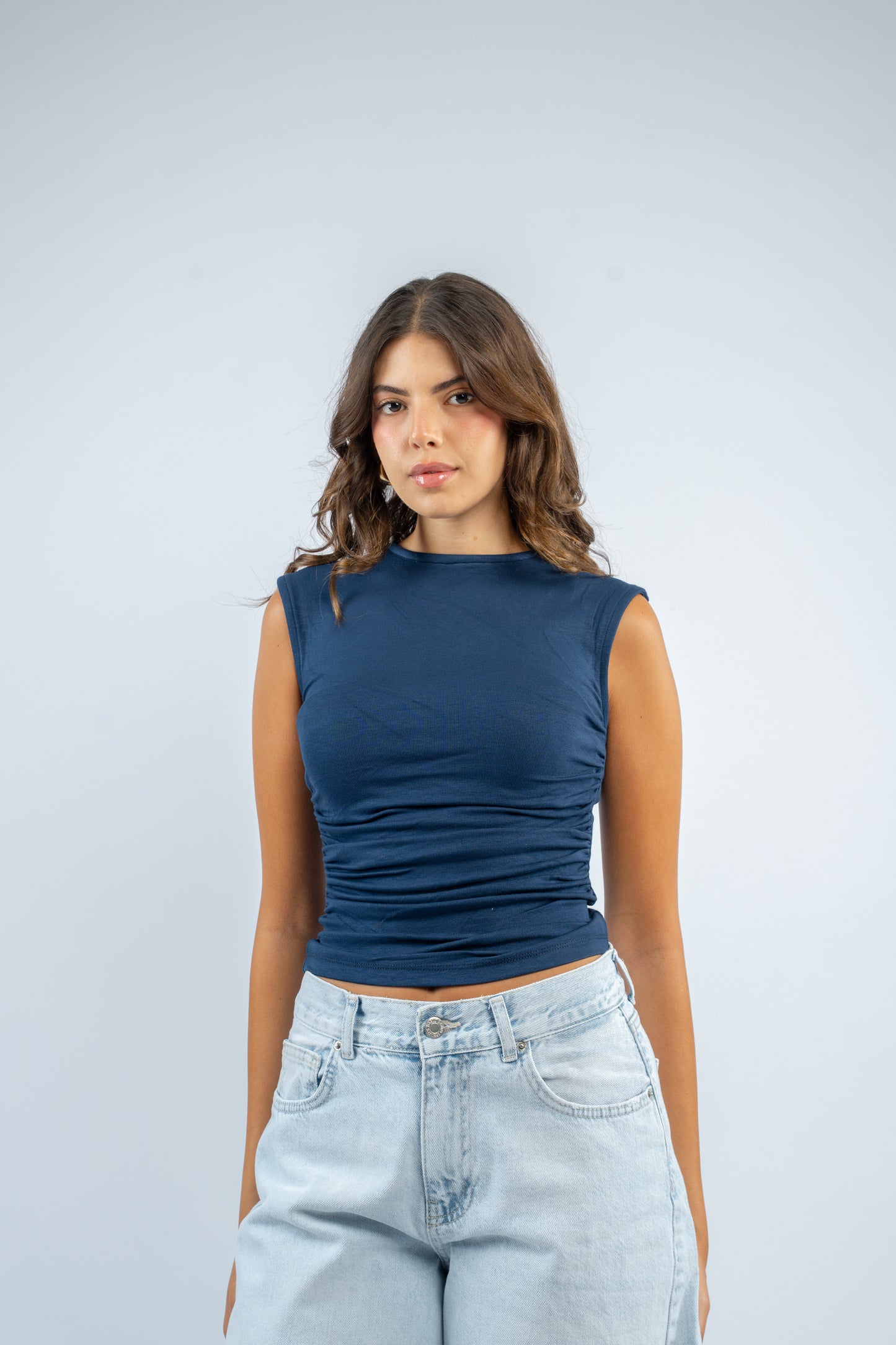 Side ruched top