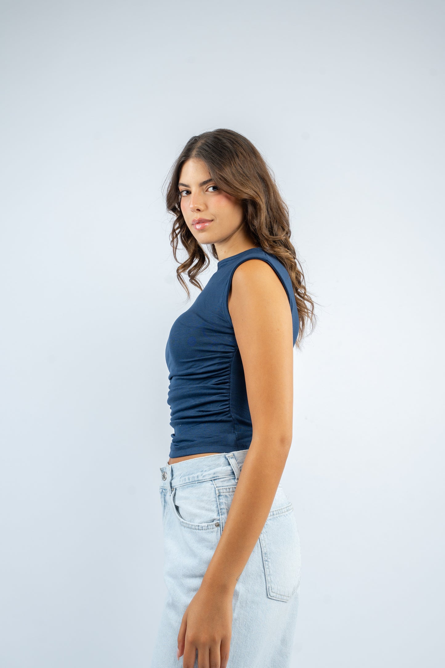 Side ruched top