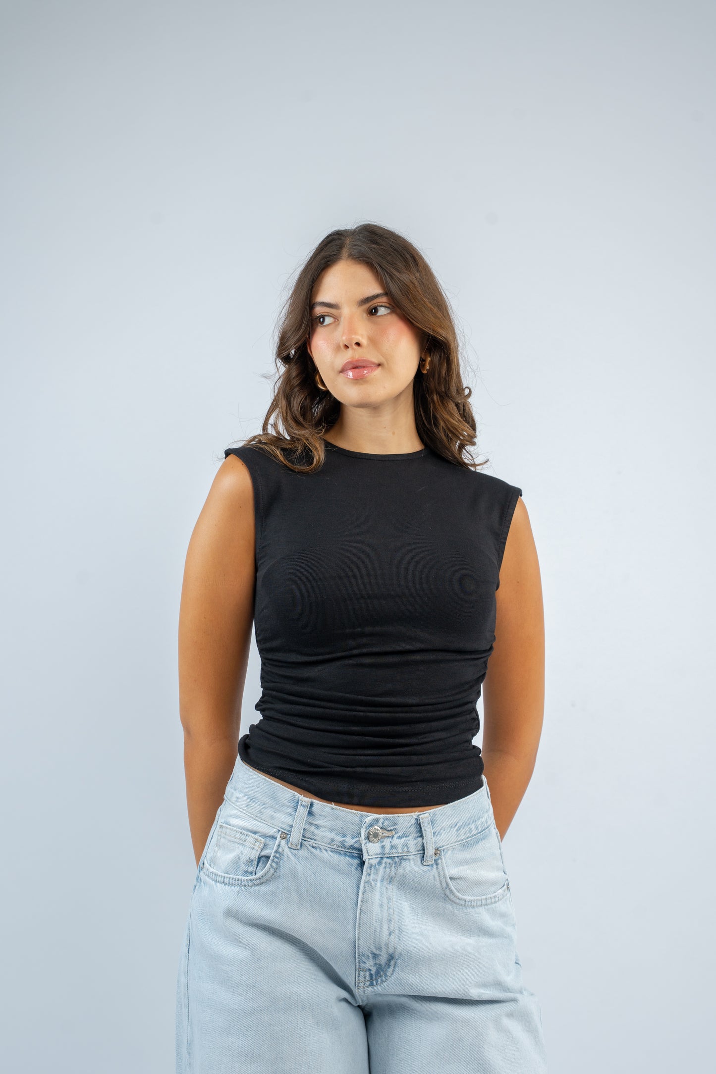 Side ruched top