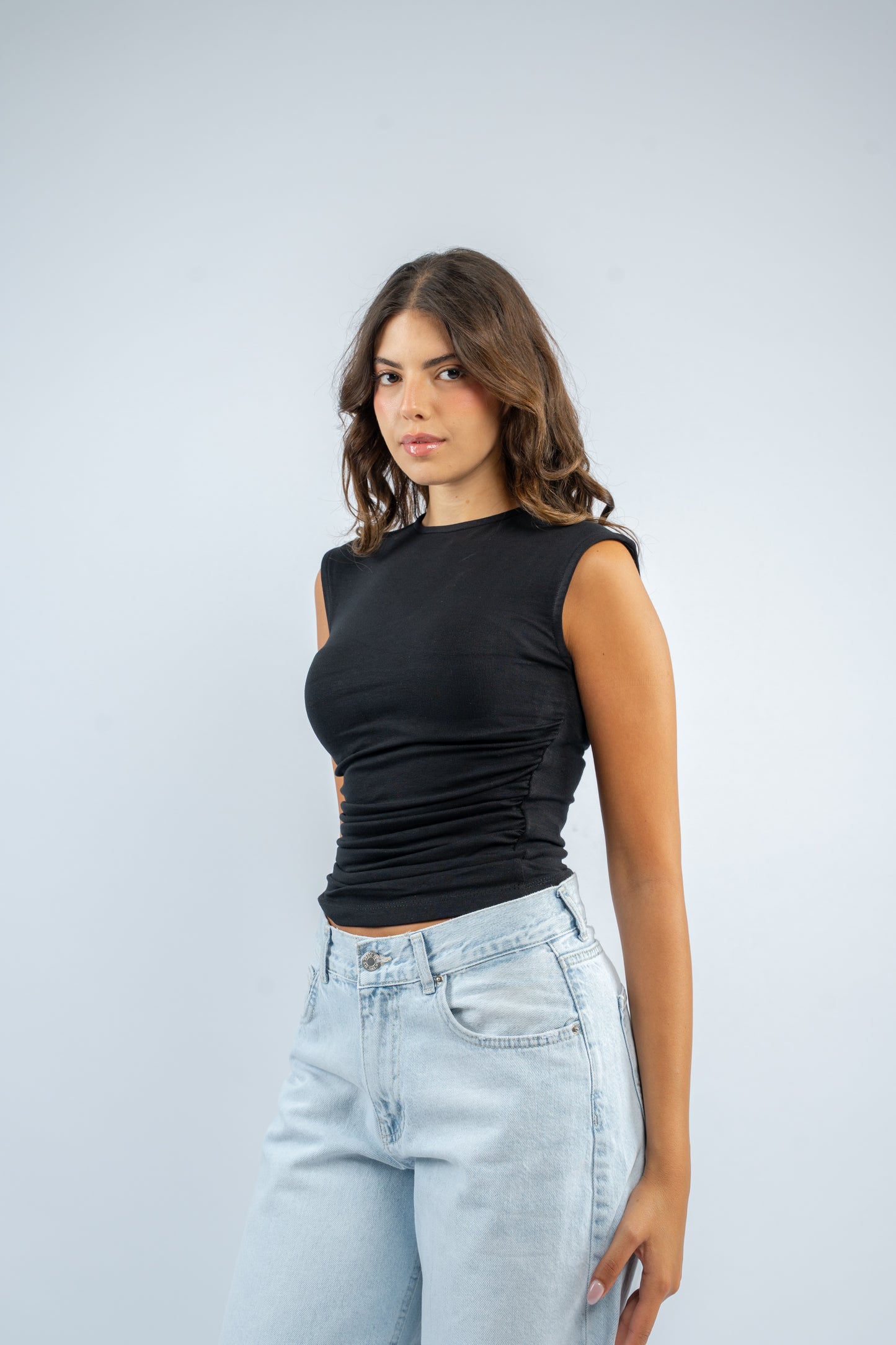 Side ruched top