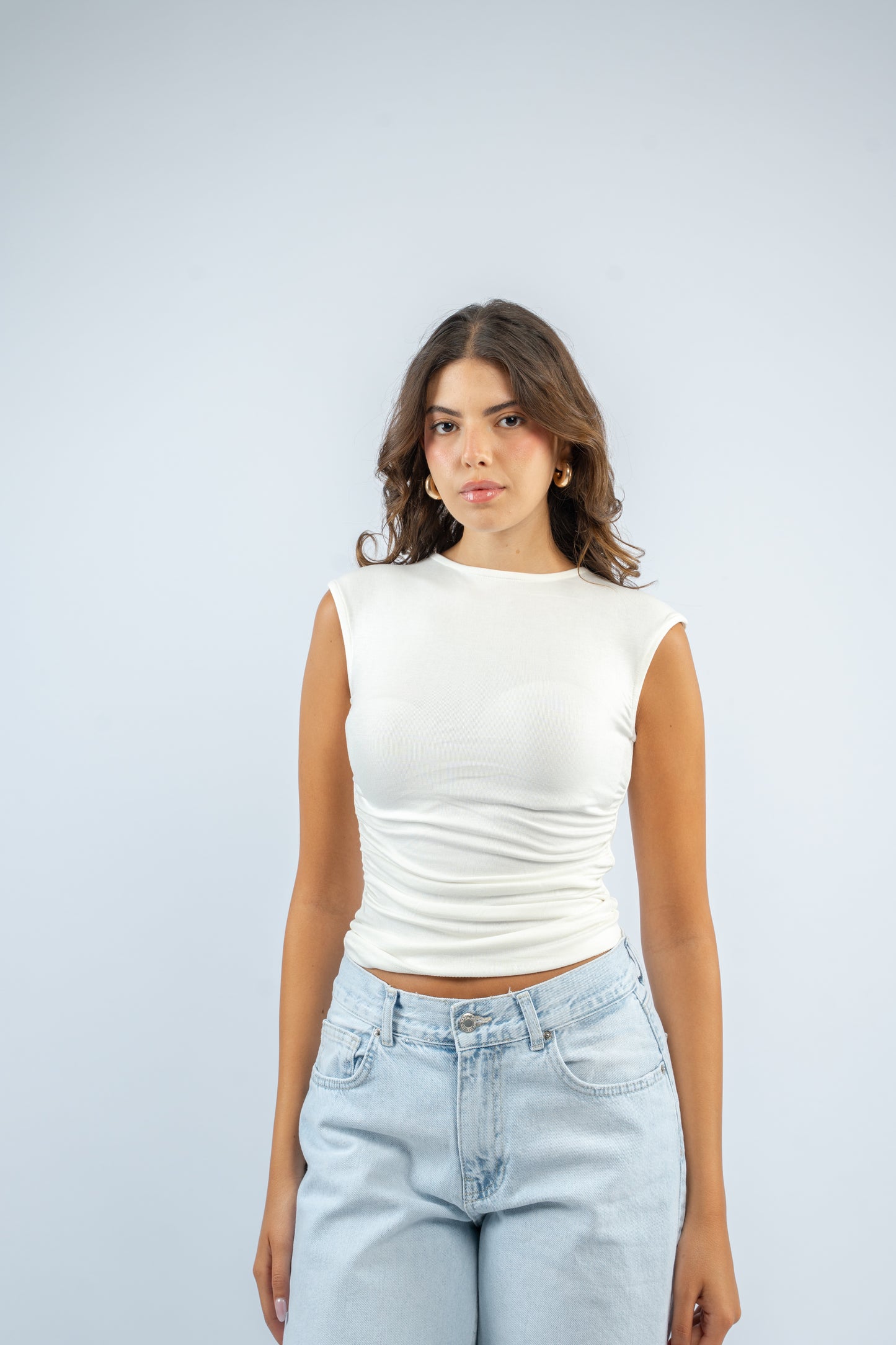 Side ruched top