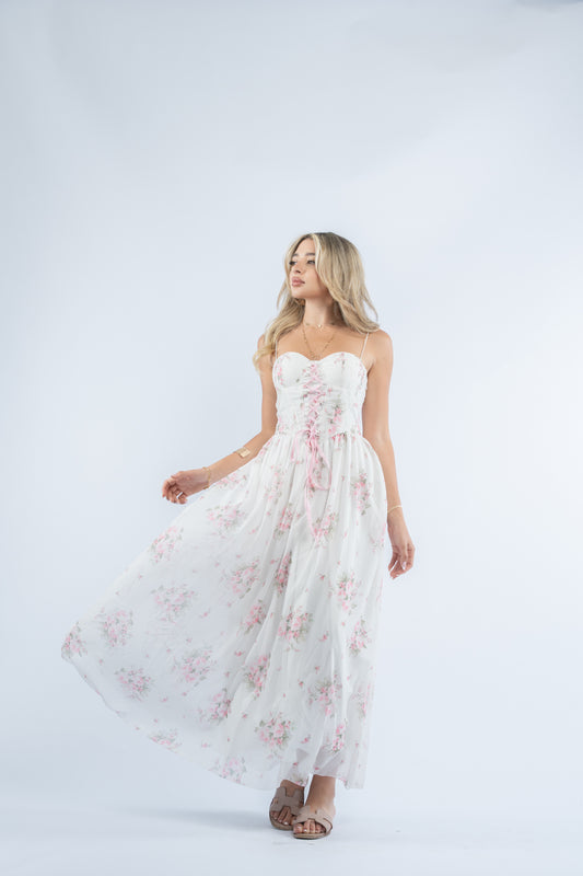 Rosette corset dress
