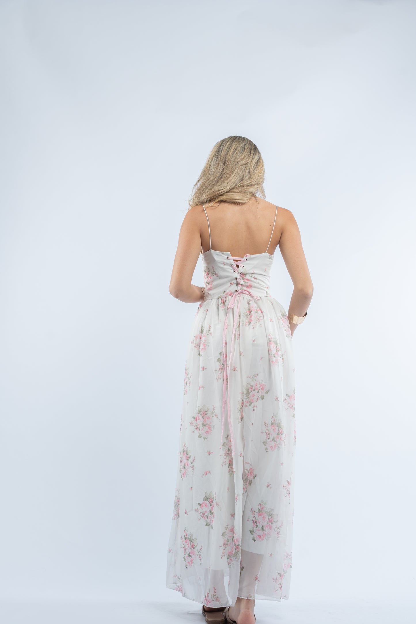 Rosette corset dress