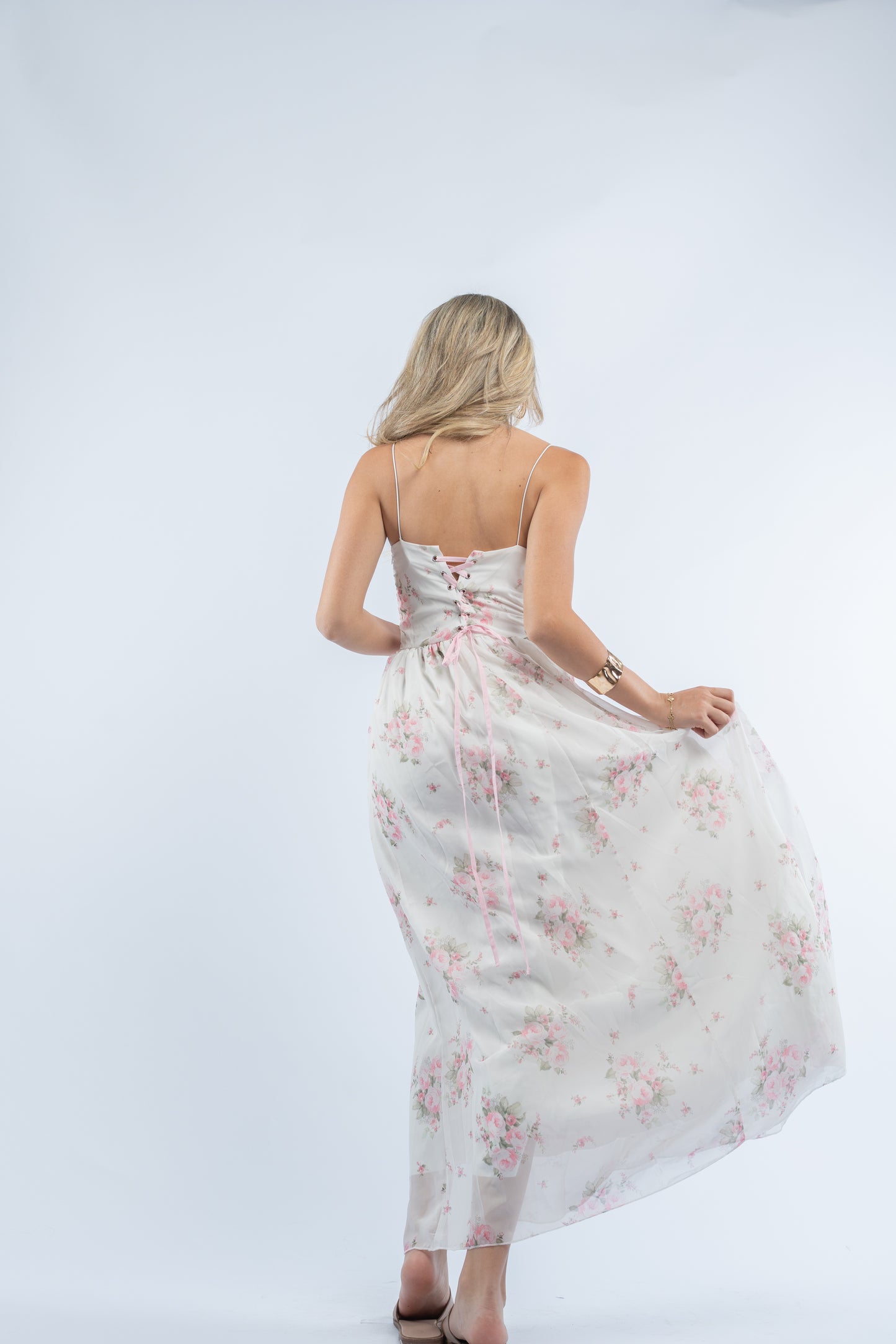 Rosette corset dress
