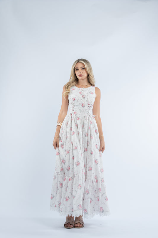 Floral tie dress