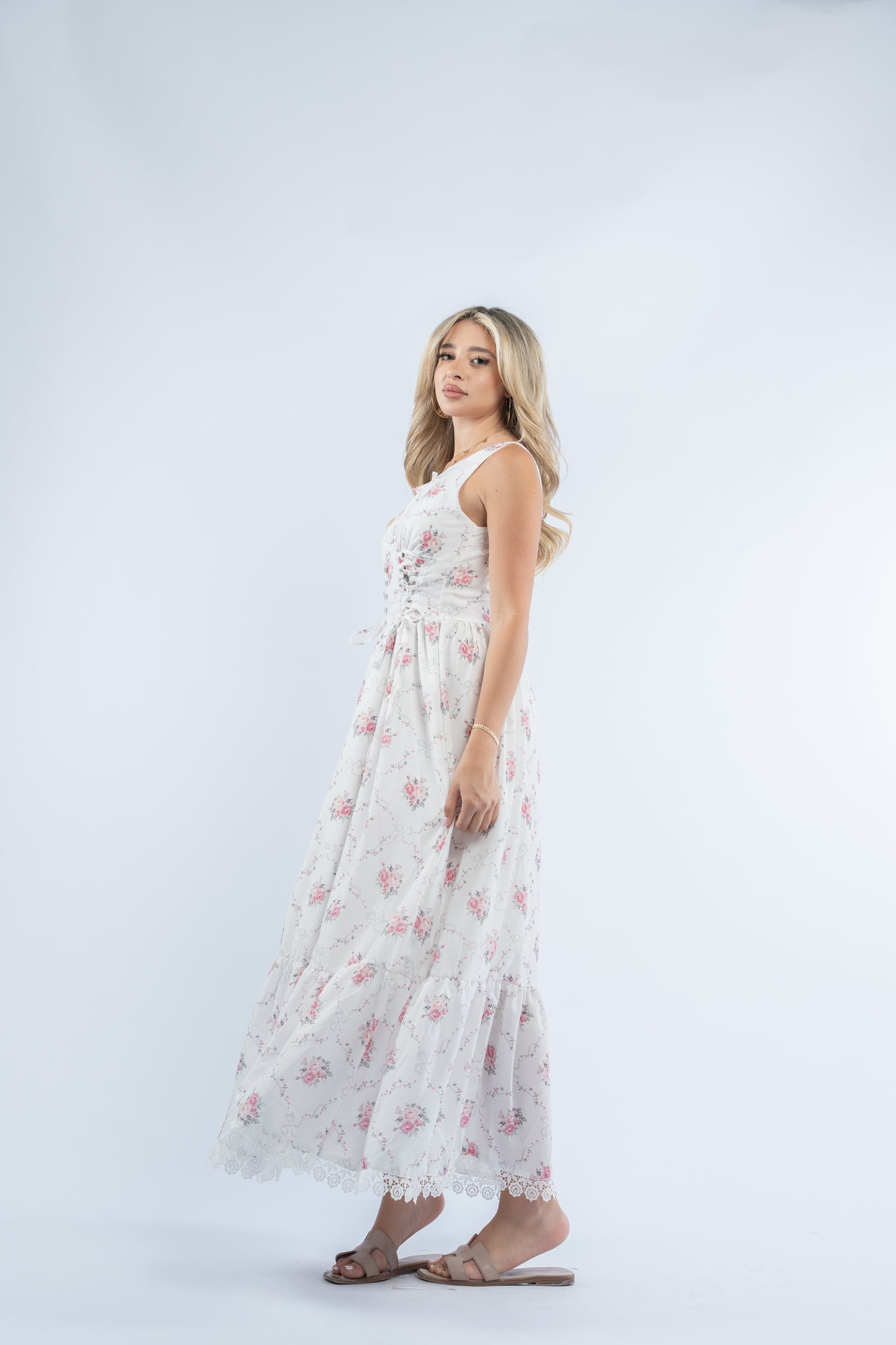 Floral tie dress