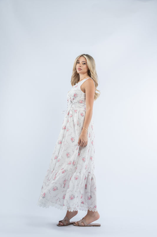 Floral tie dress