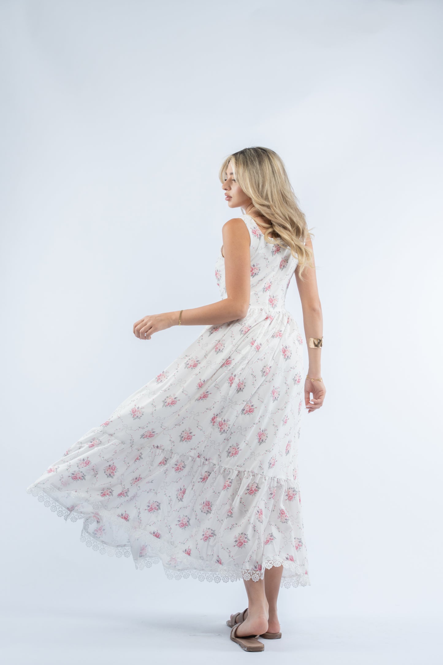 Floral tie dress
