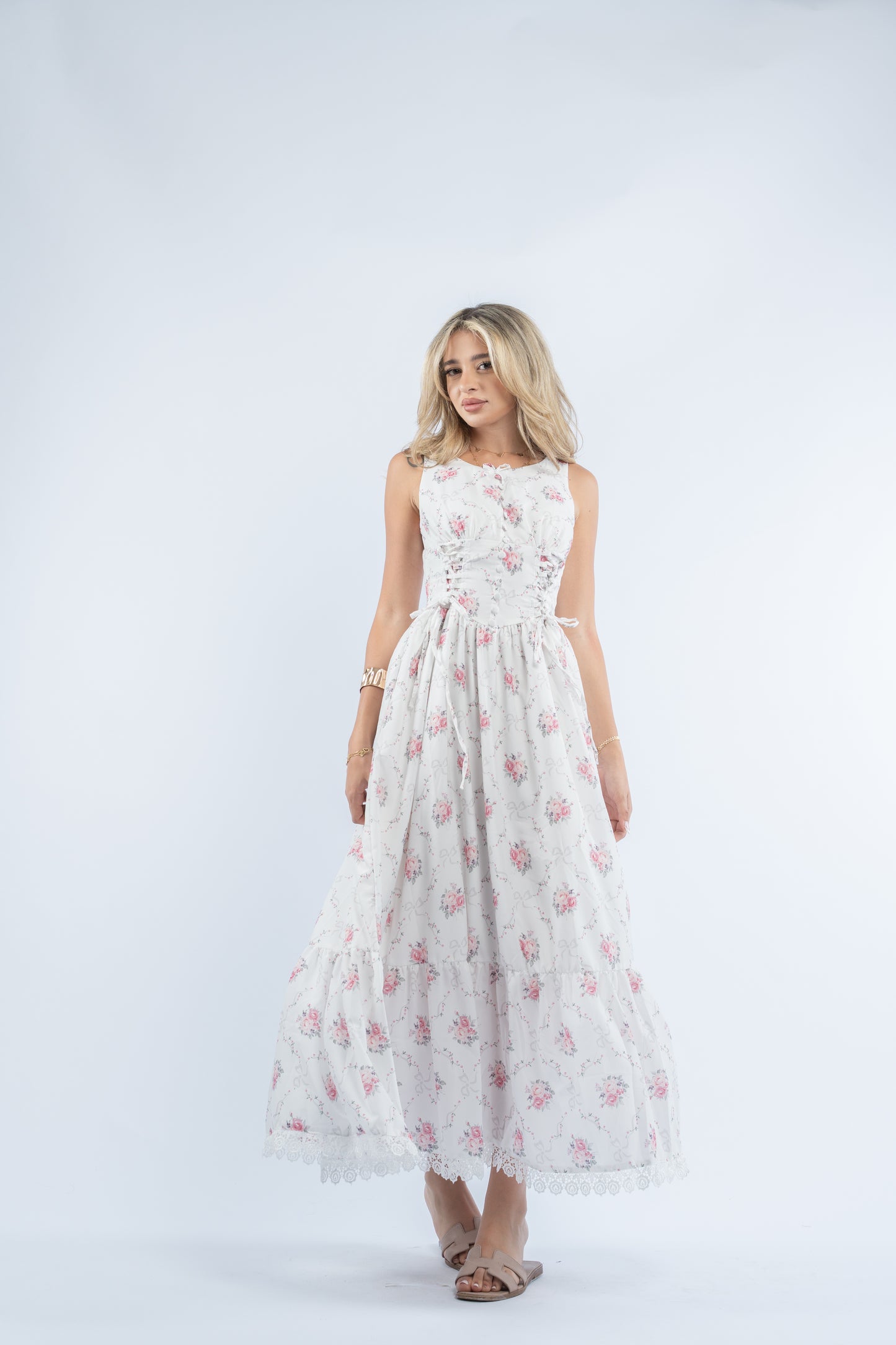 Floral tie dress