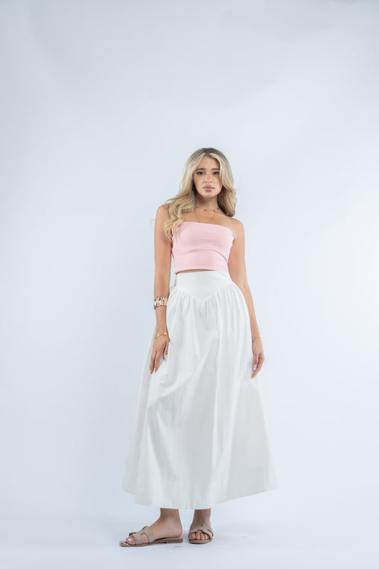 White midi skirt