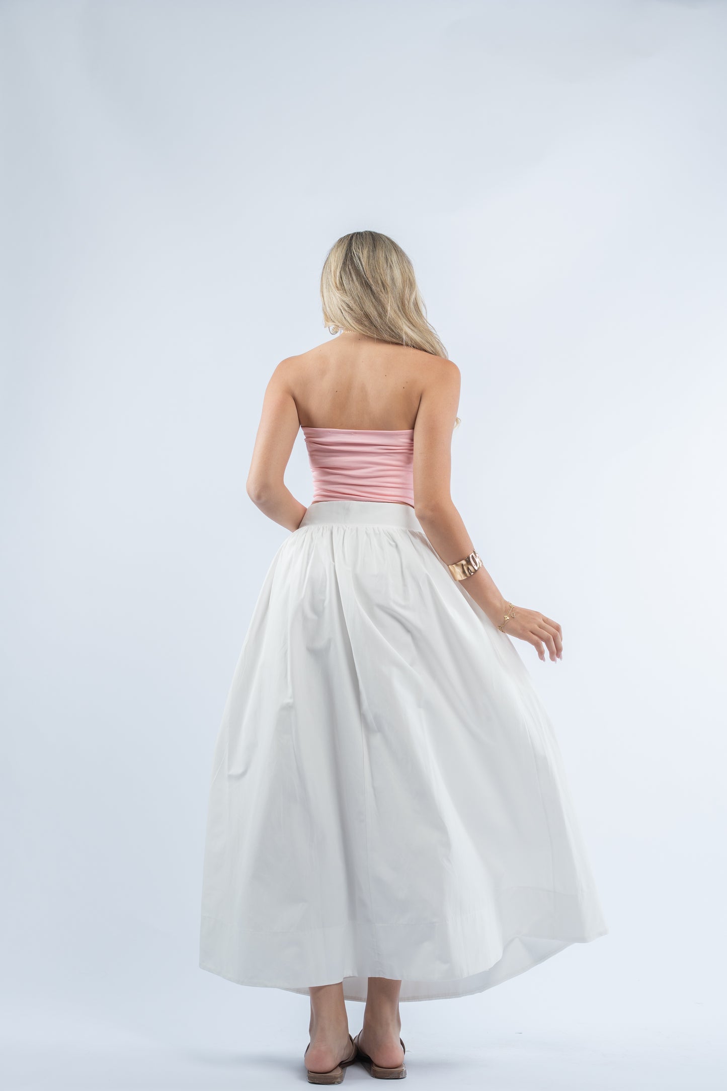 White midi skirt