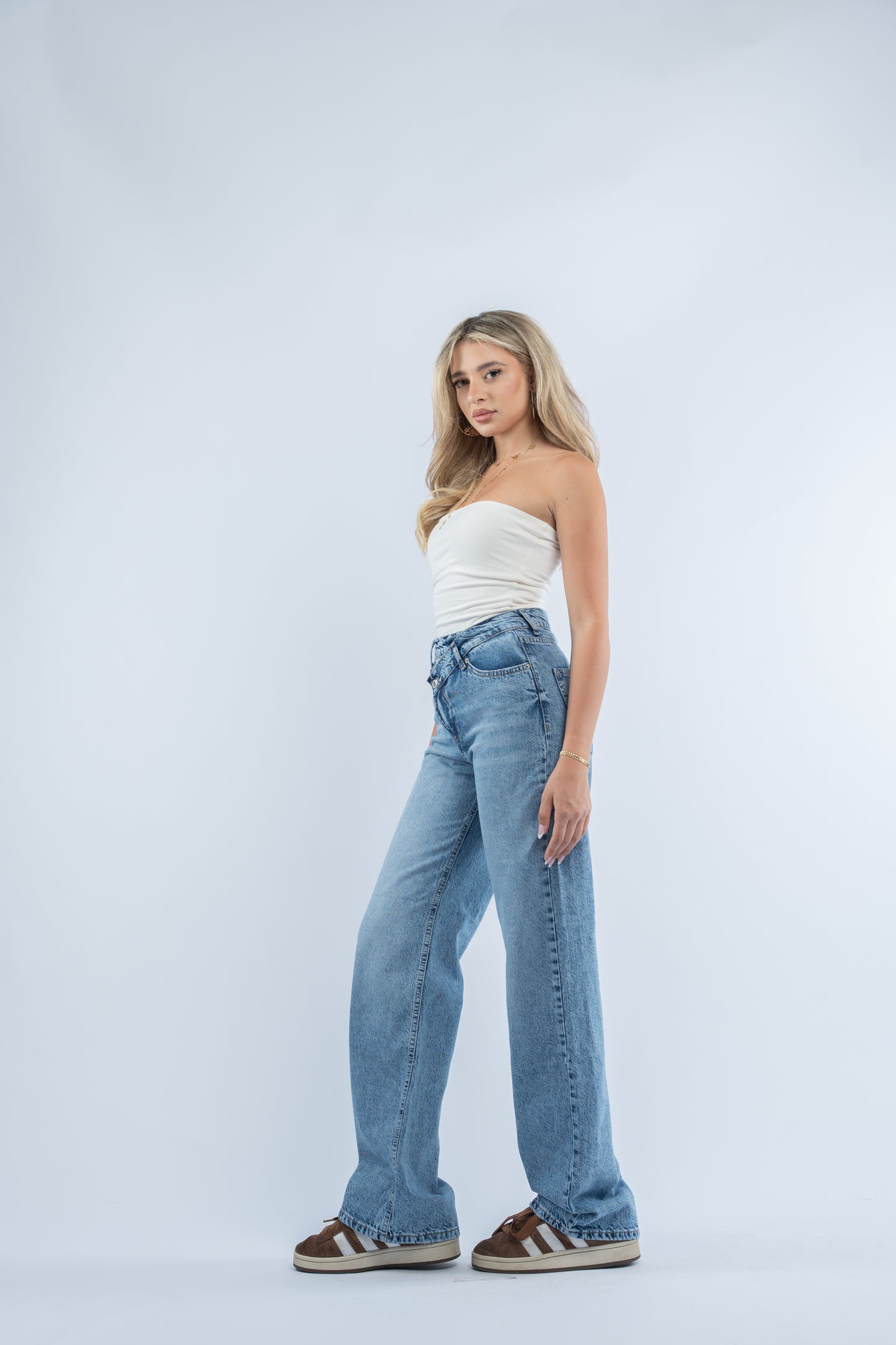 Crossline straight jeans