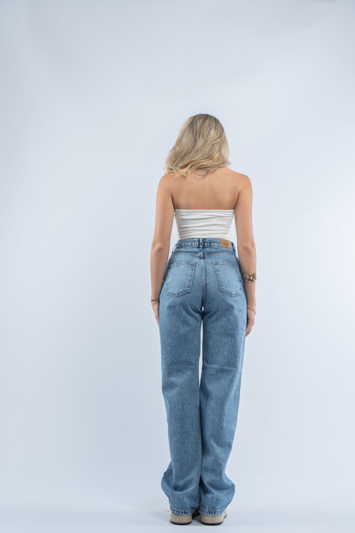 Crossline straight jeans