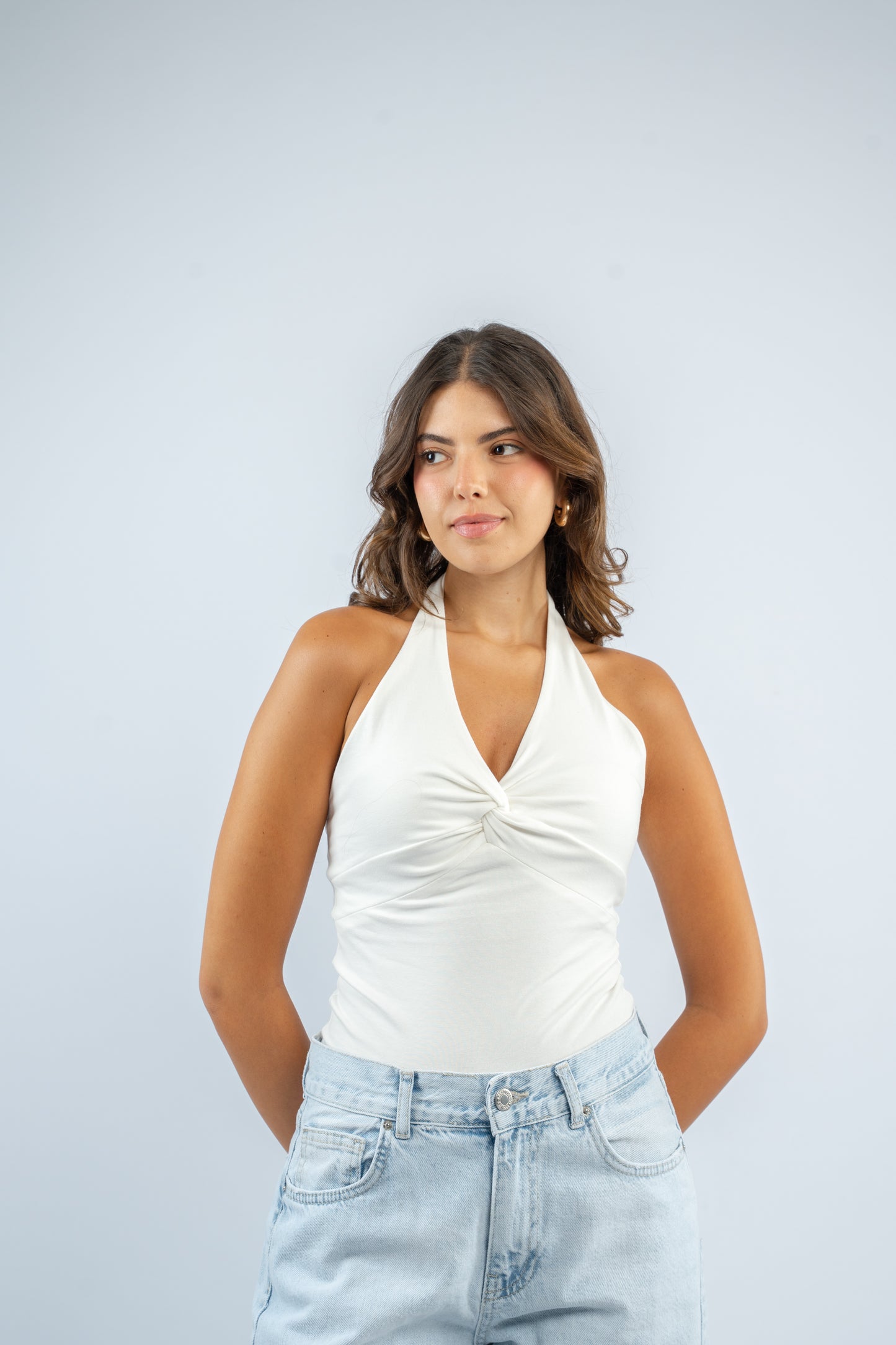 Twist knot halter top