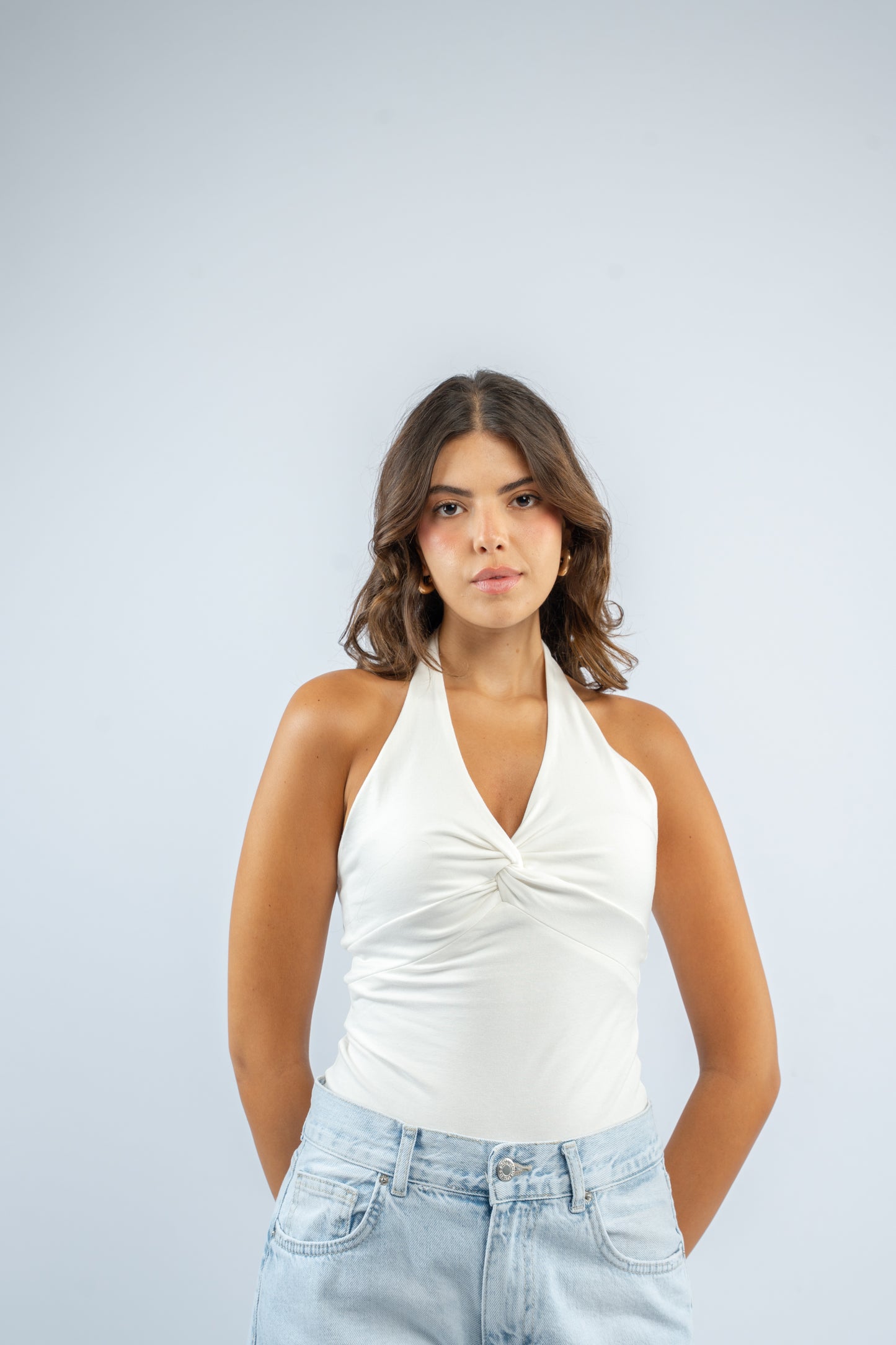 Twist knot halter top