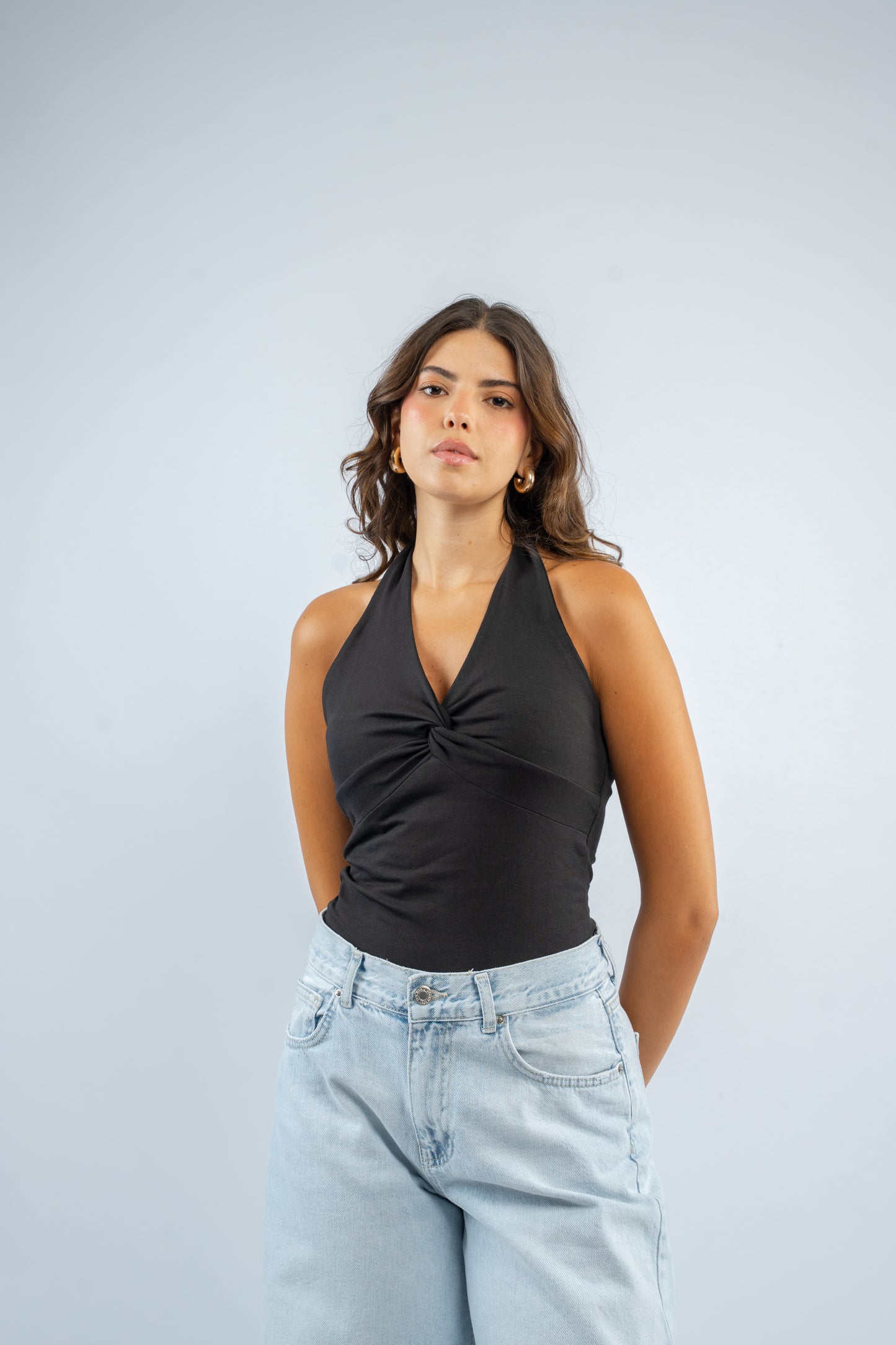 Twist knot halter top