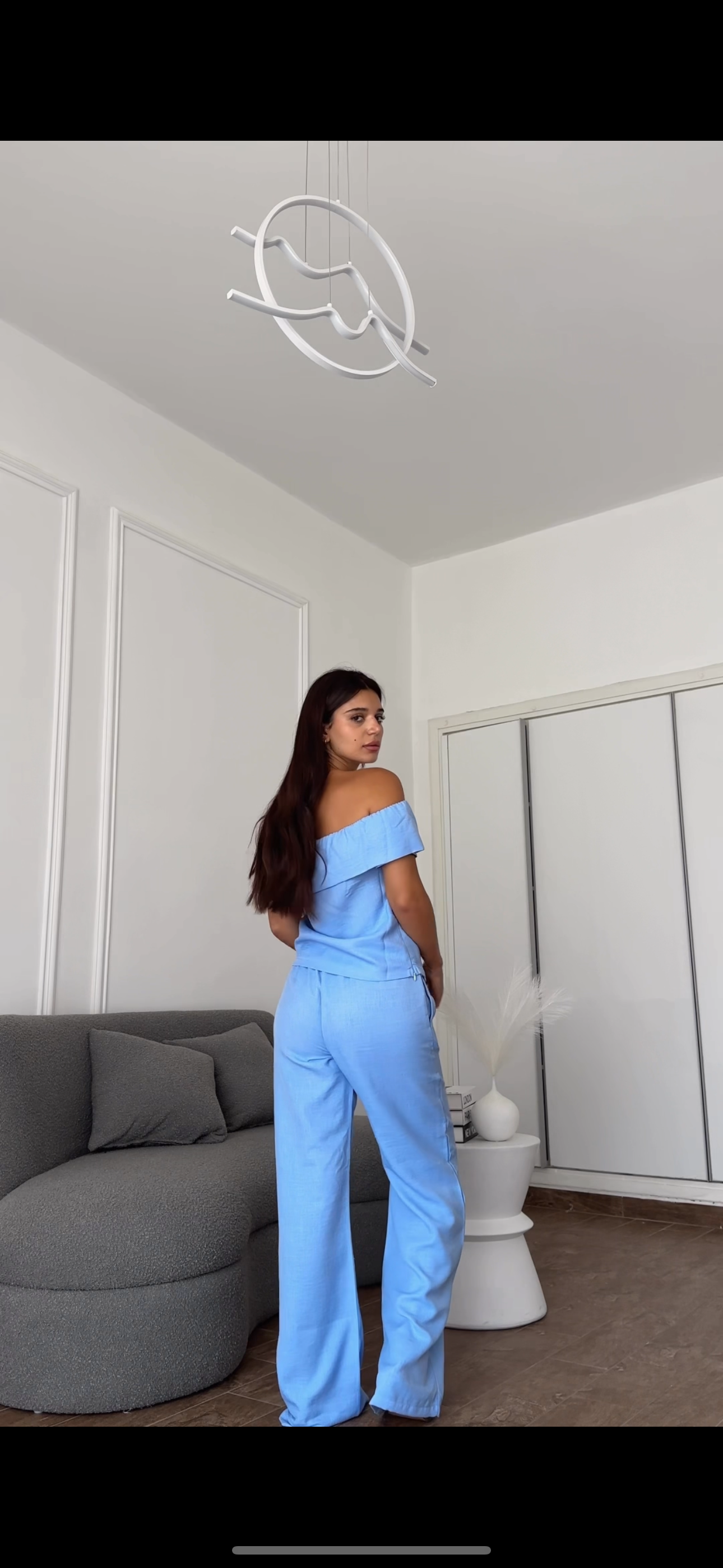 Fully off shoulder linen set