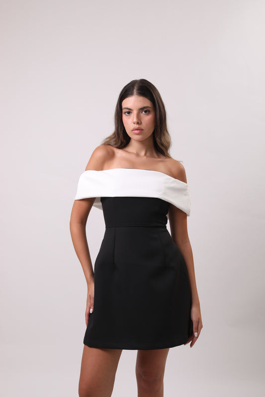 Mini contrast dress