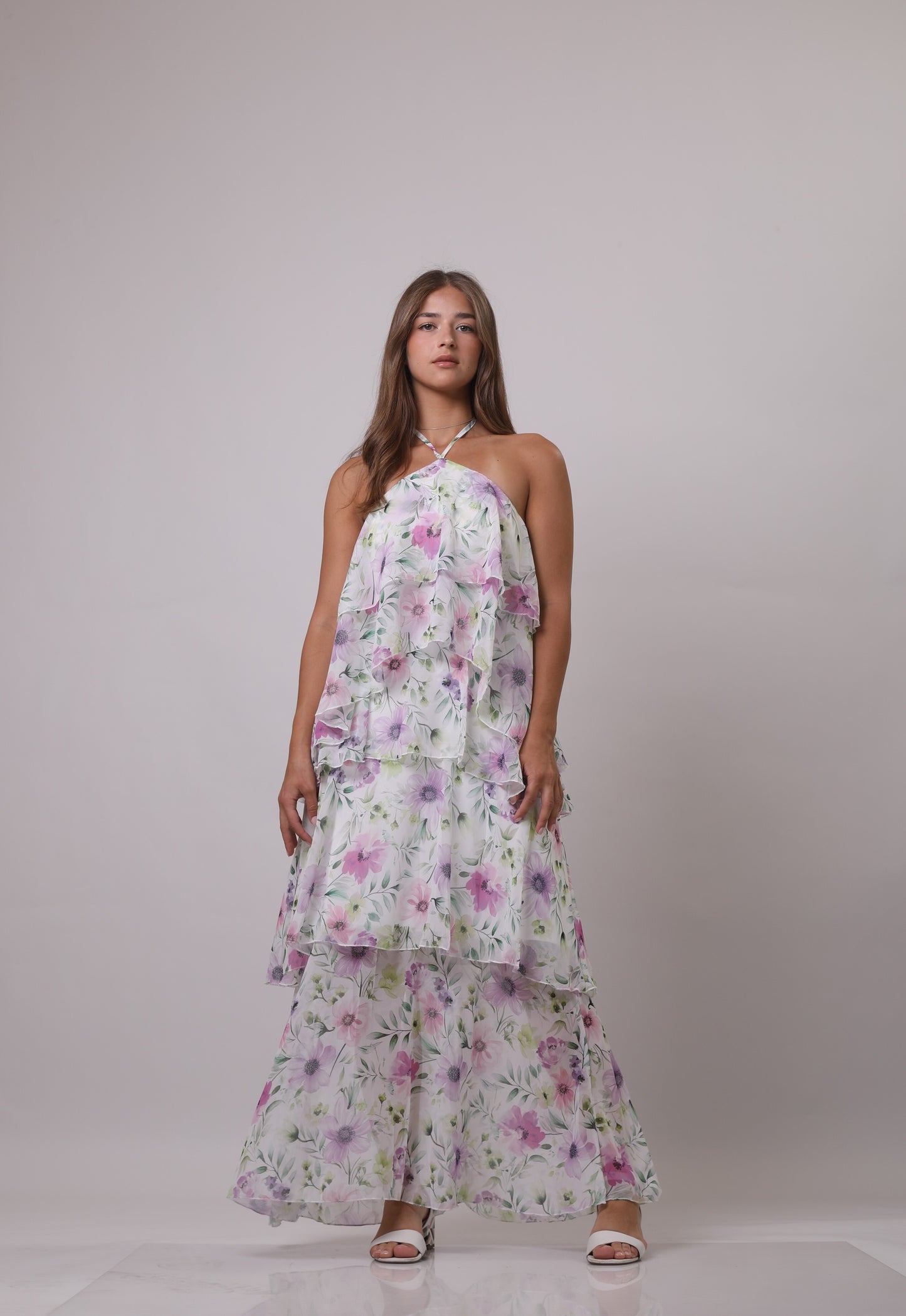 Ruffle floral dress