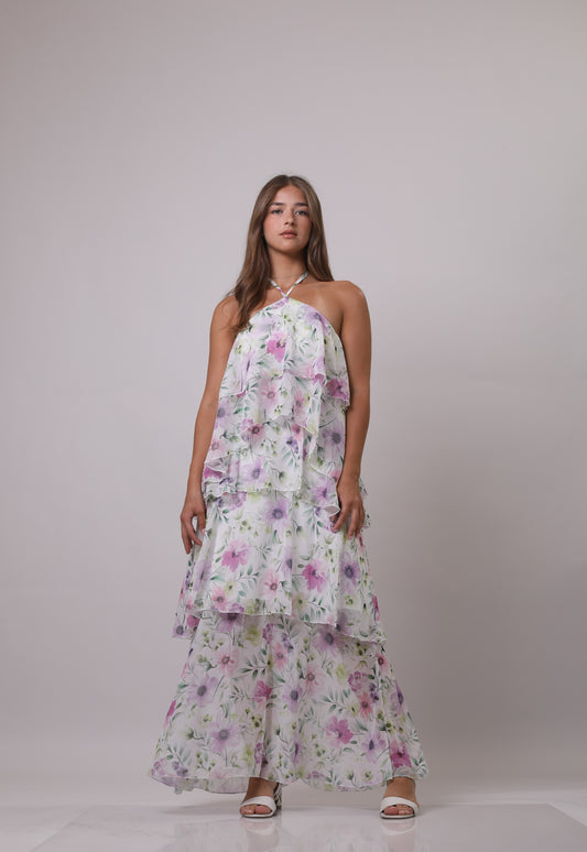 Ruffle floral dress