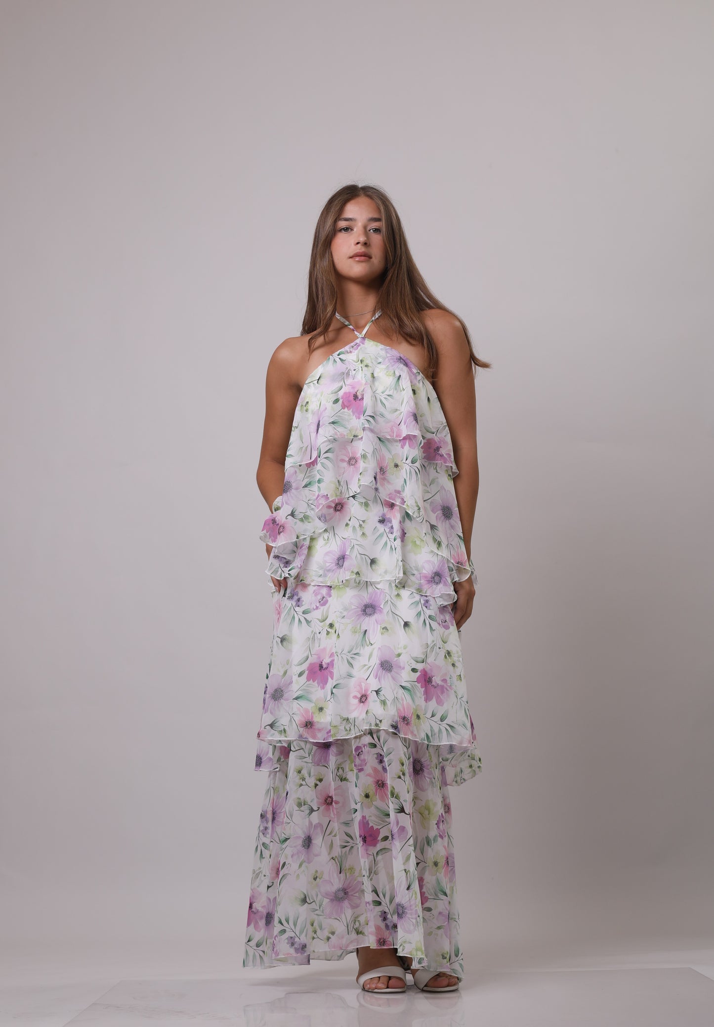 Ruffle floral dress
