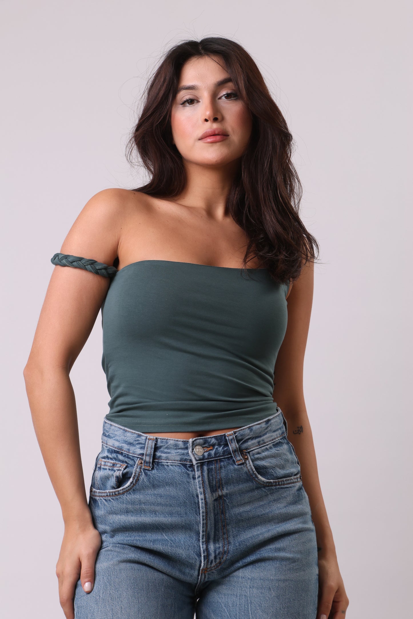 Braided straps top