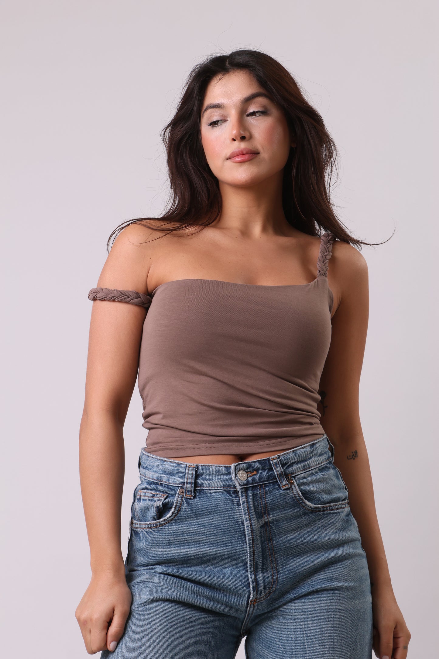 Braided straps top