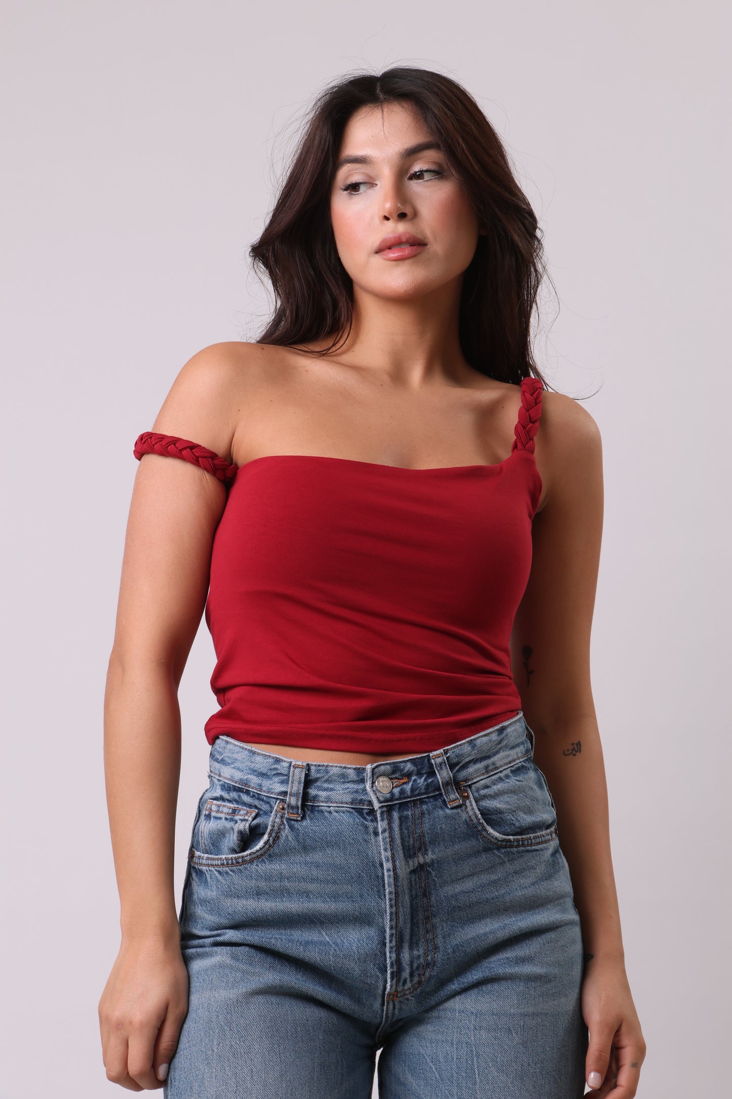 Braided straps top