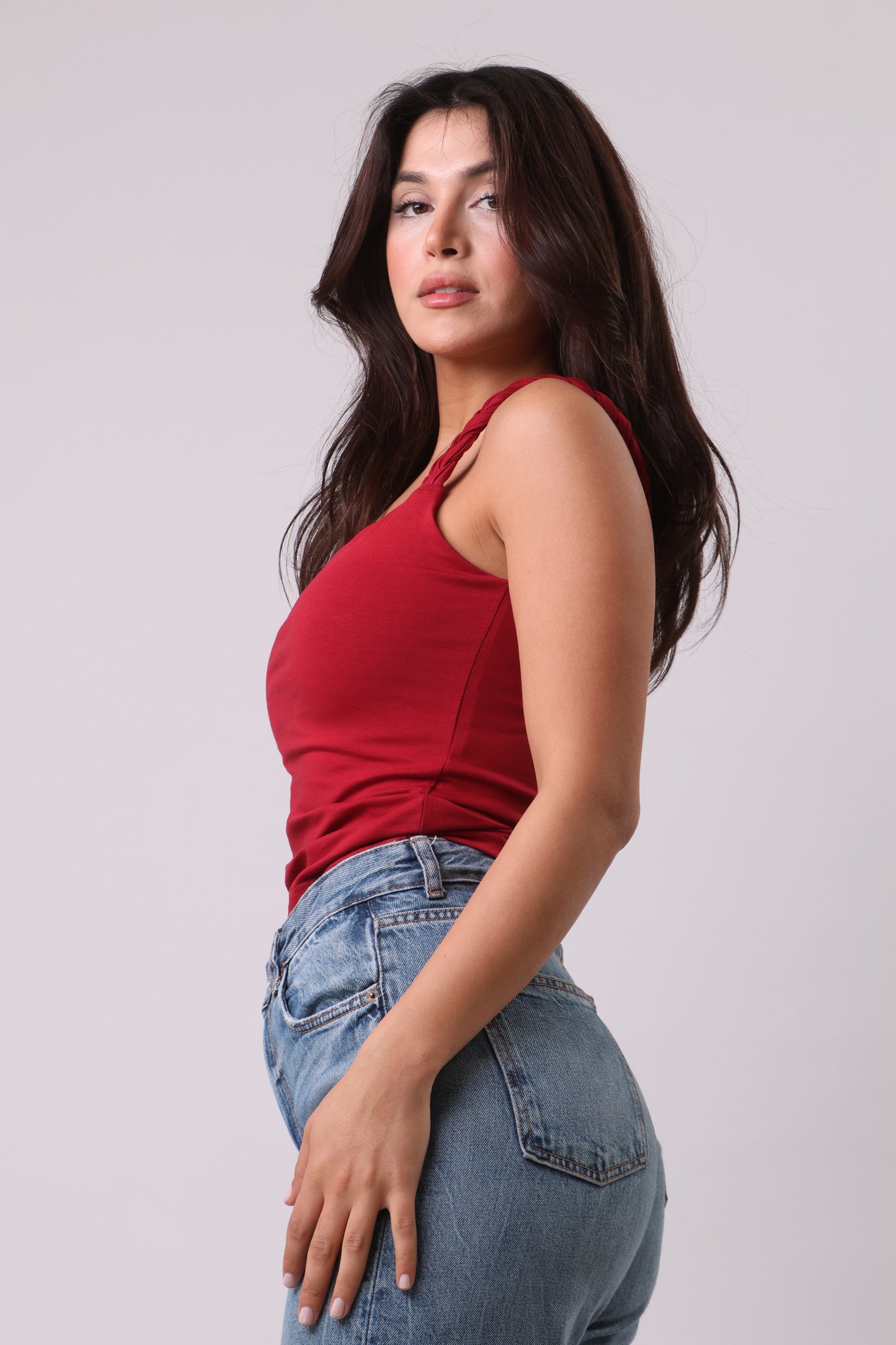 Braided straps top
