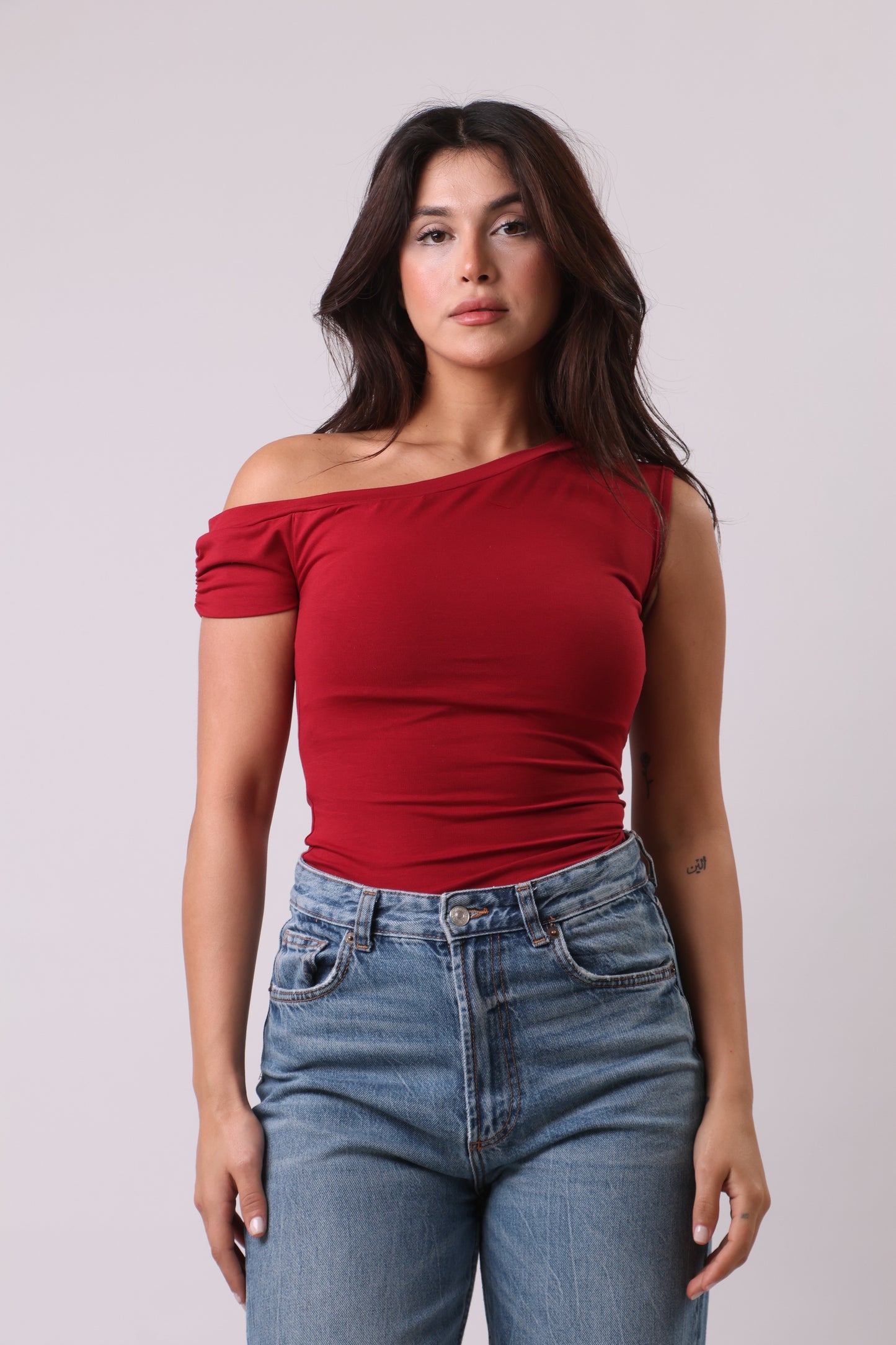 Asymmetrical shoulder shirt